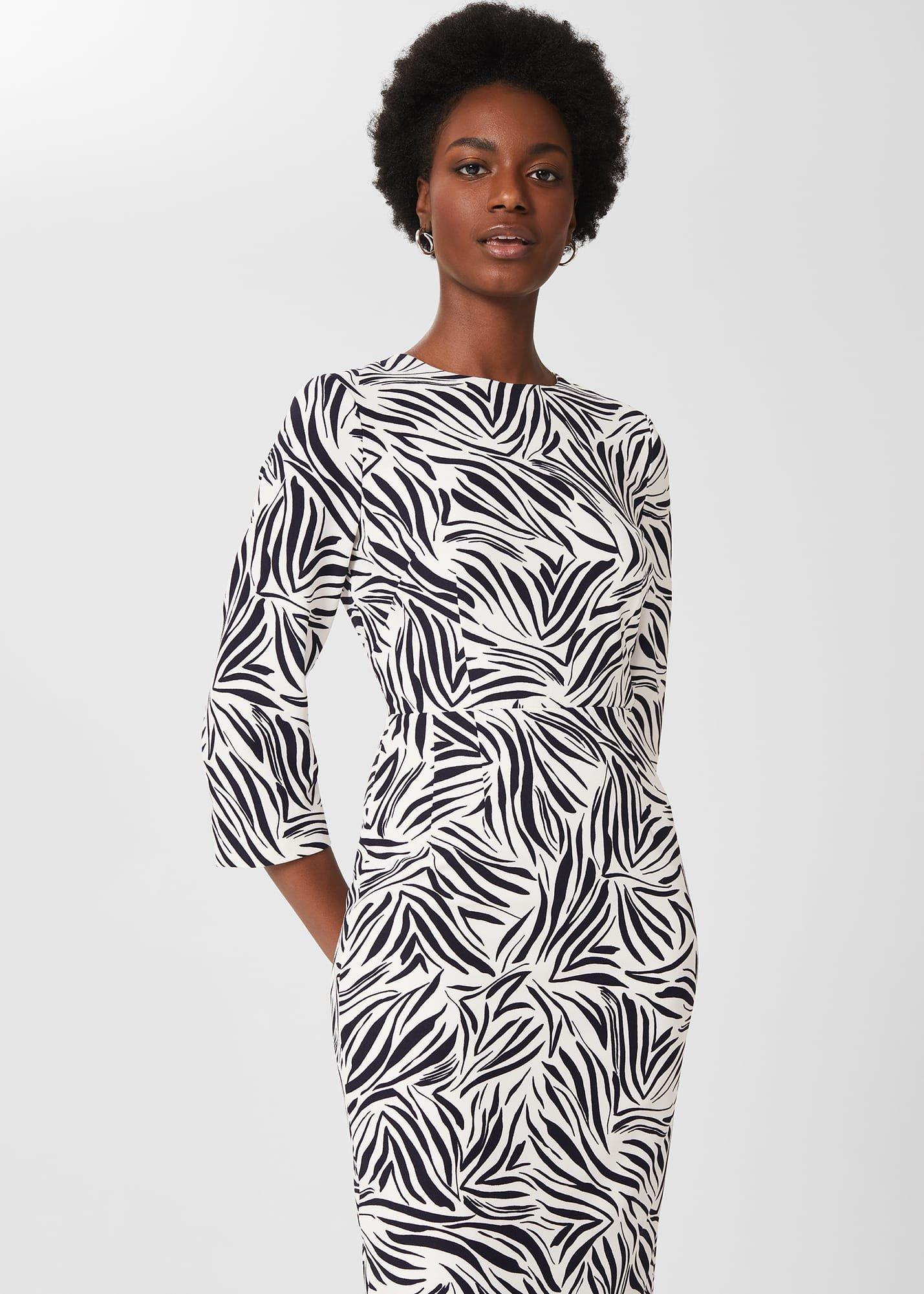 Aleena Shift Dress, Navy Ivory, hi-res