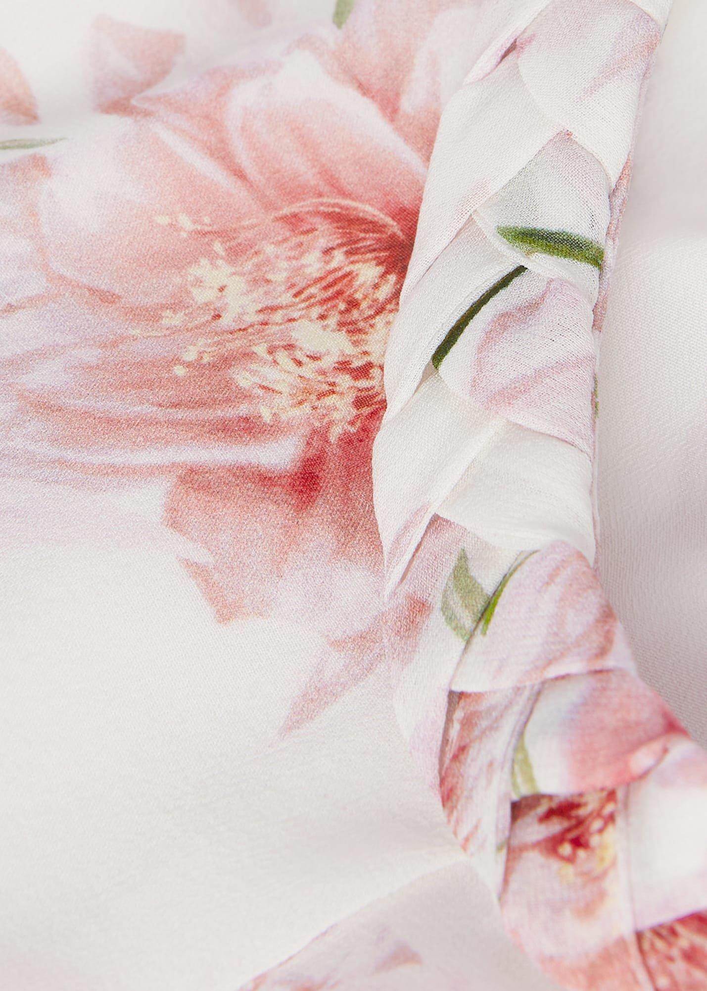 Rosabella Silk Floral Midi Dress, Ivory Multi, hi-res