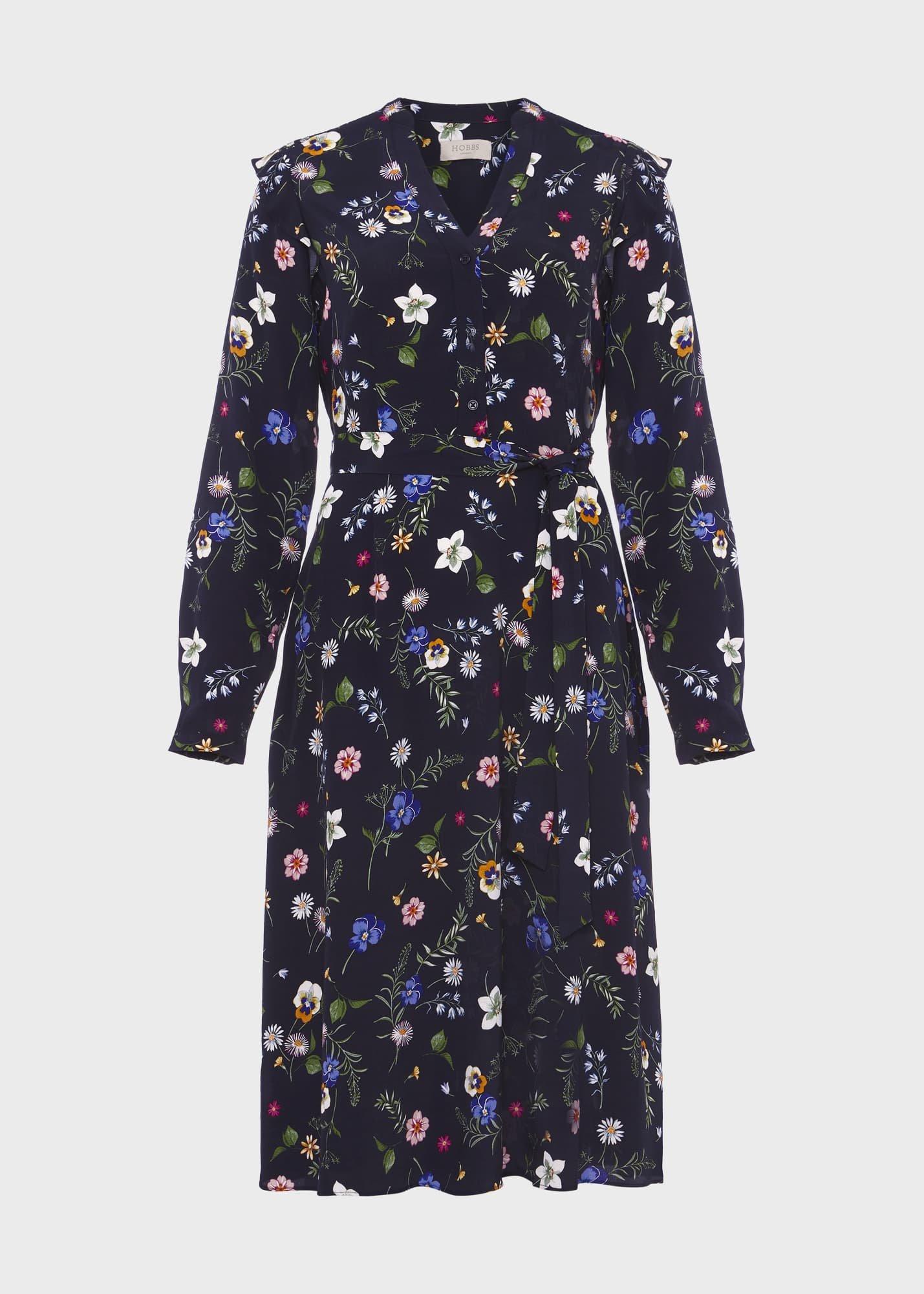 Florentine Dress, Dark Navy Multi, hi-res