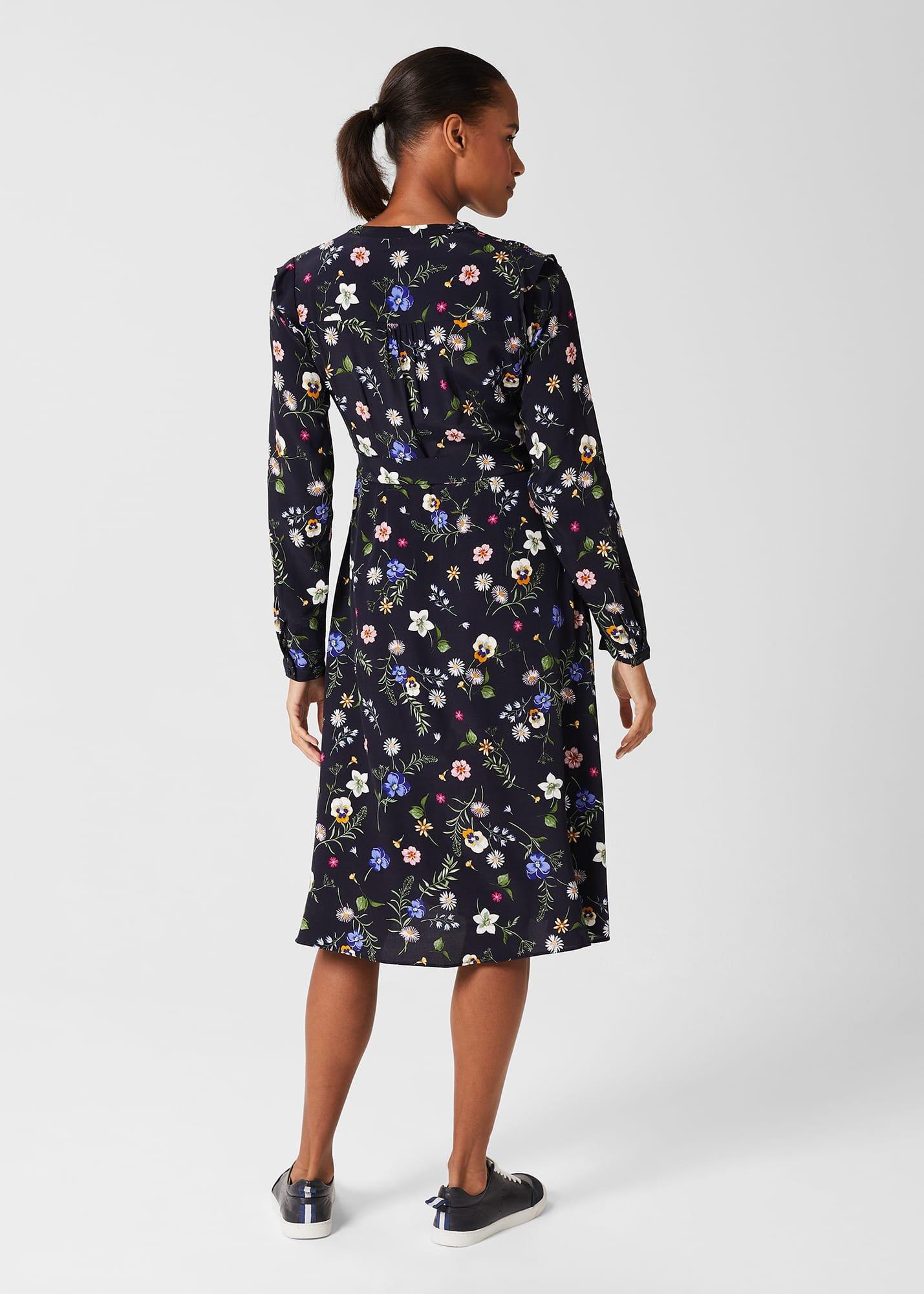 Florentine Dress, Dark Navy Multi, hi-res