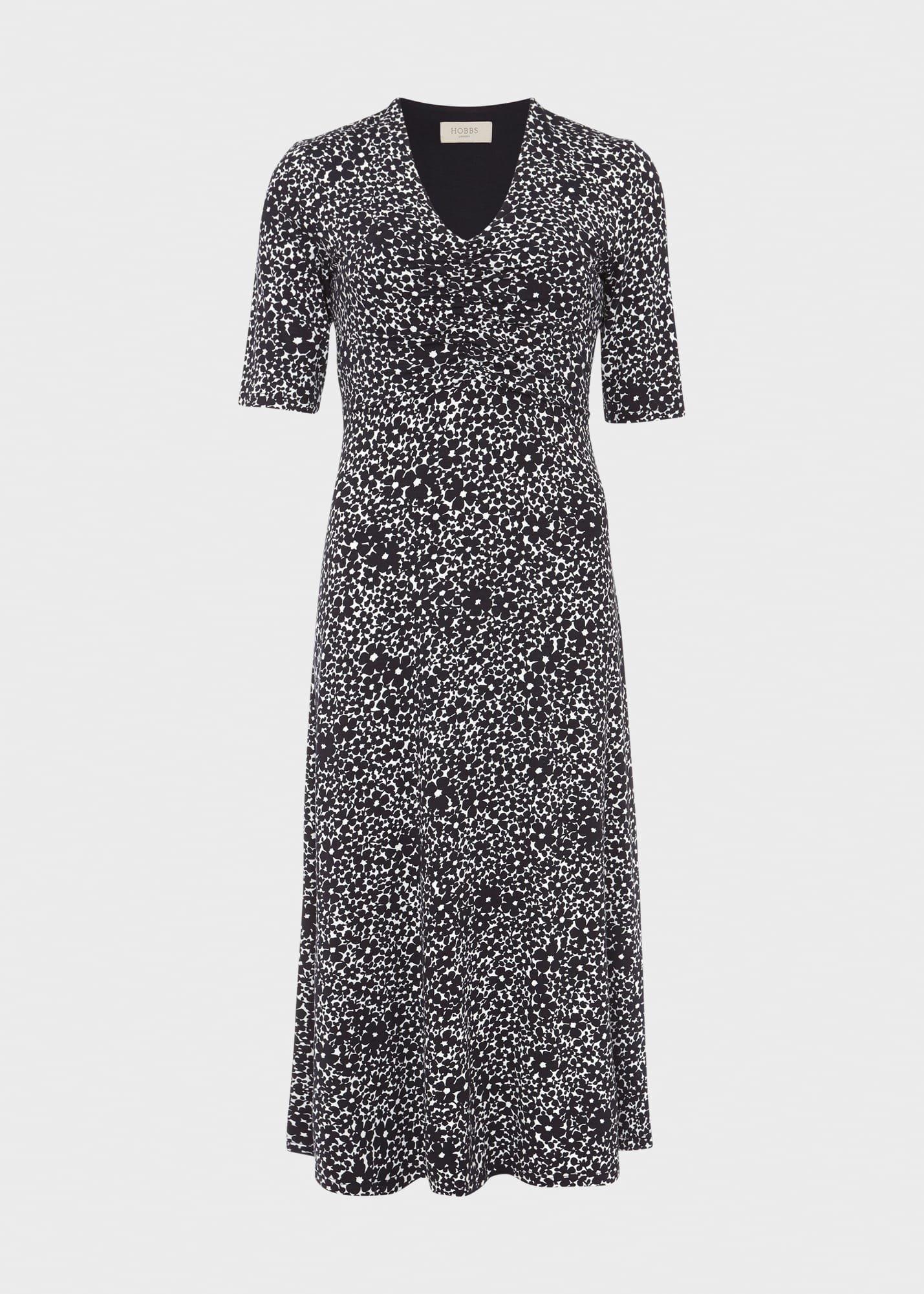 Frankie Jersey Dress, Navy White, hi-res