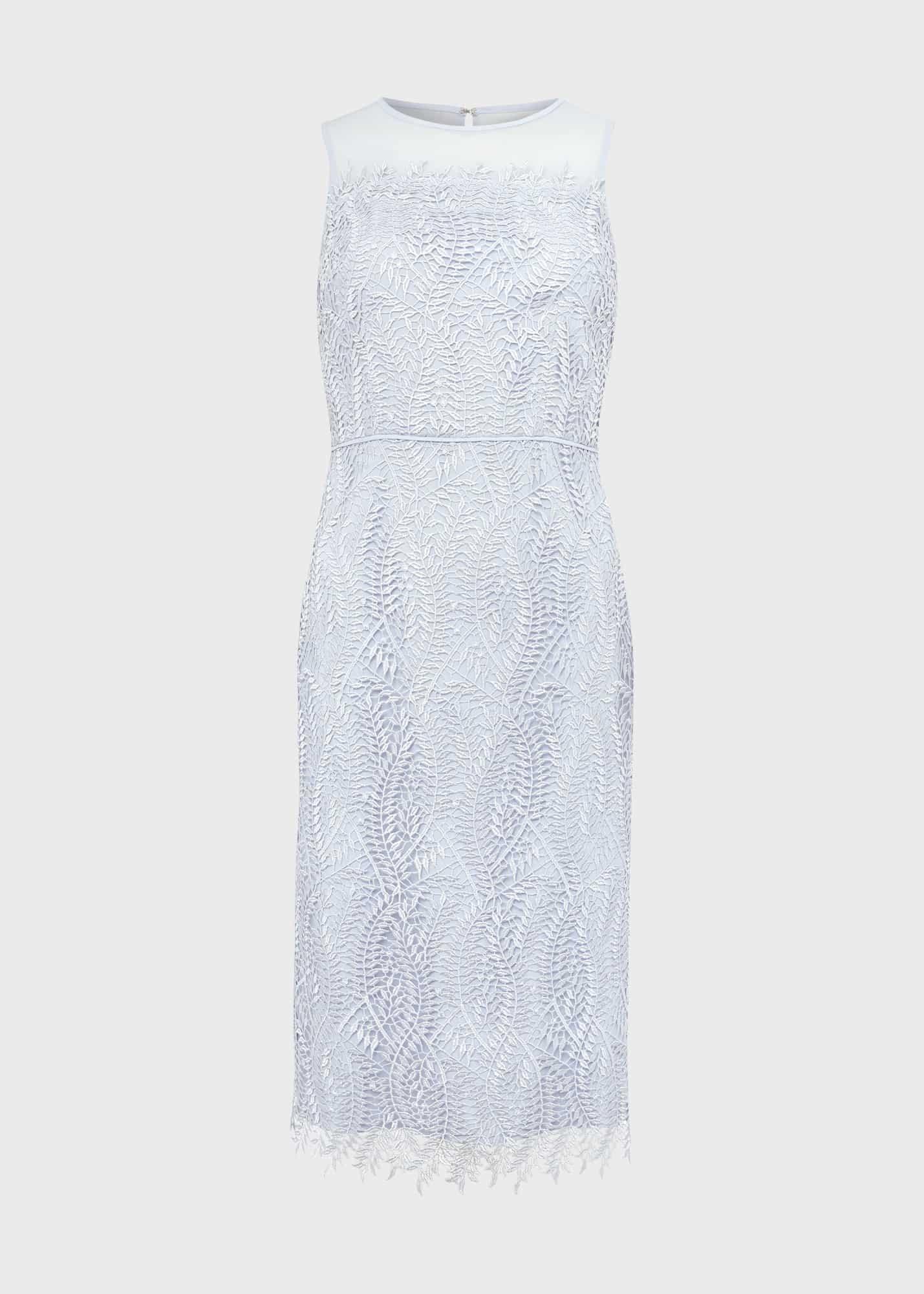 Adela Lace Shift Dress, Pale Blue, hi-res