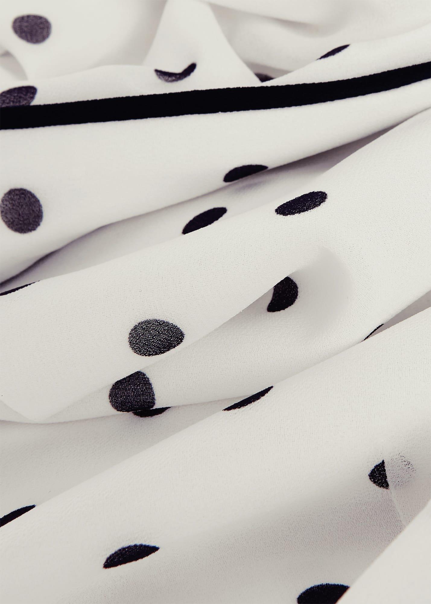 Sahara Spot Fit And Flare Dress, Ivory Navy, hi-res