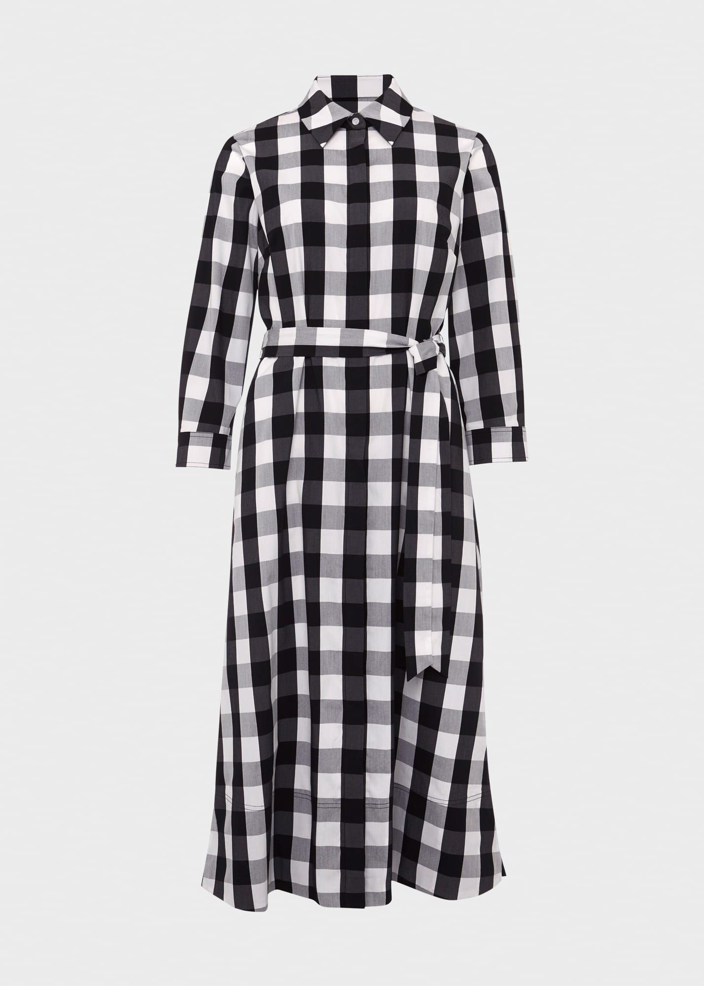 Ilona Belted Dress , Black White, hi-res