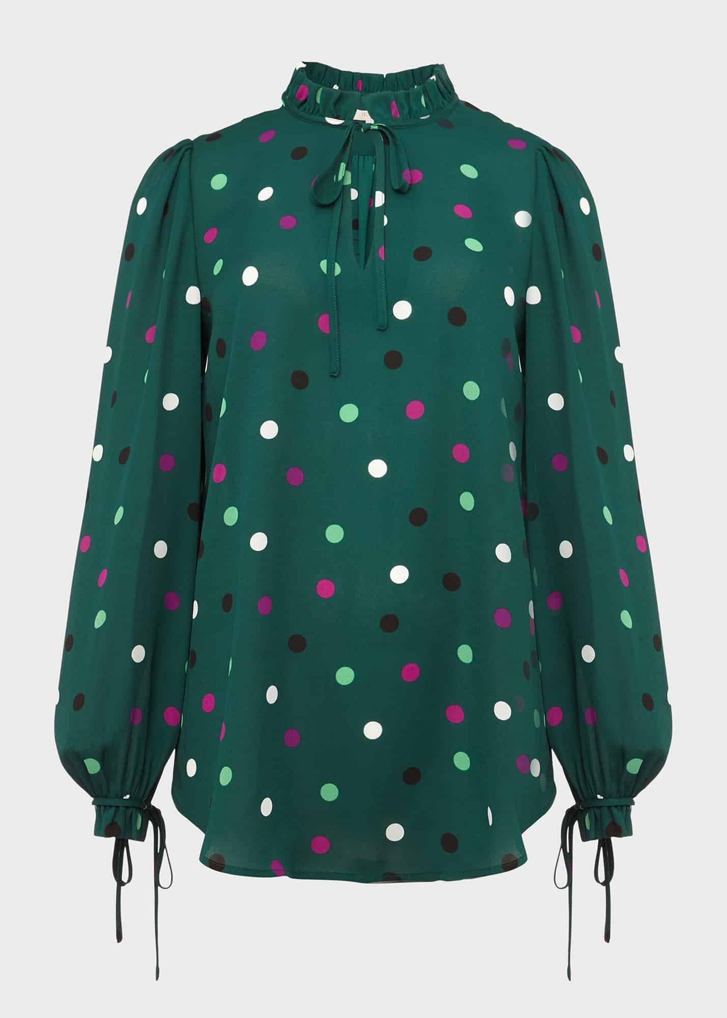 Reena Blouse, Green Multi, hi-res