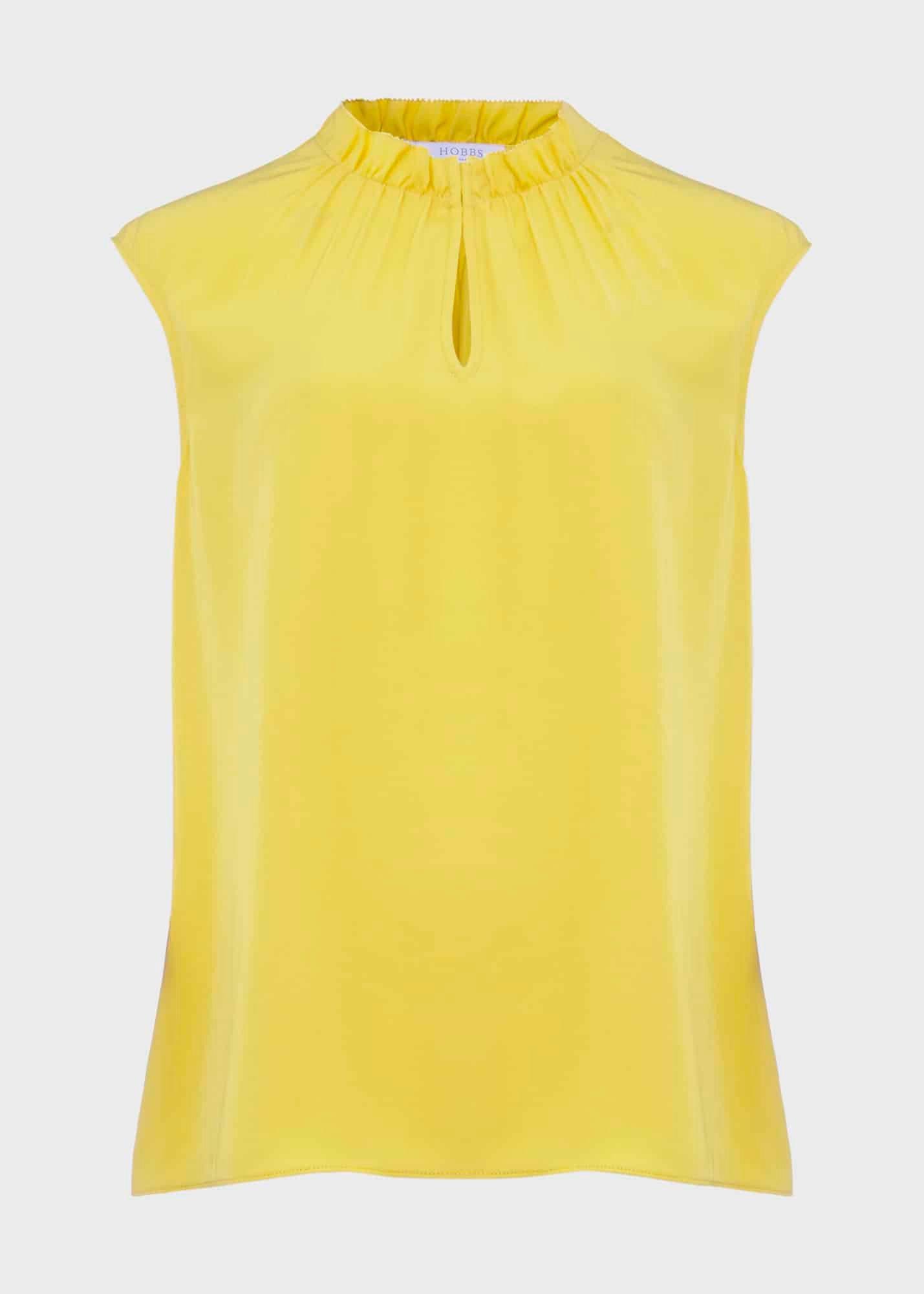 Hester Sleeveless Blouse, Corn Yellow, hi-res