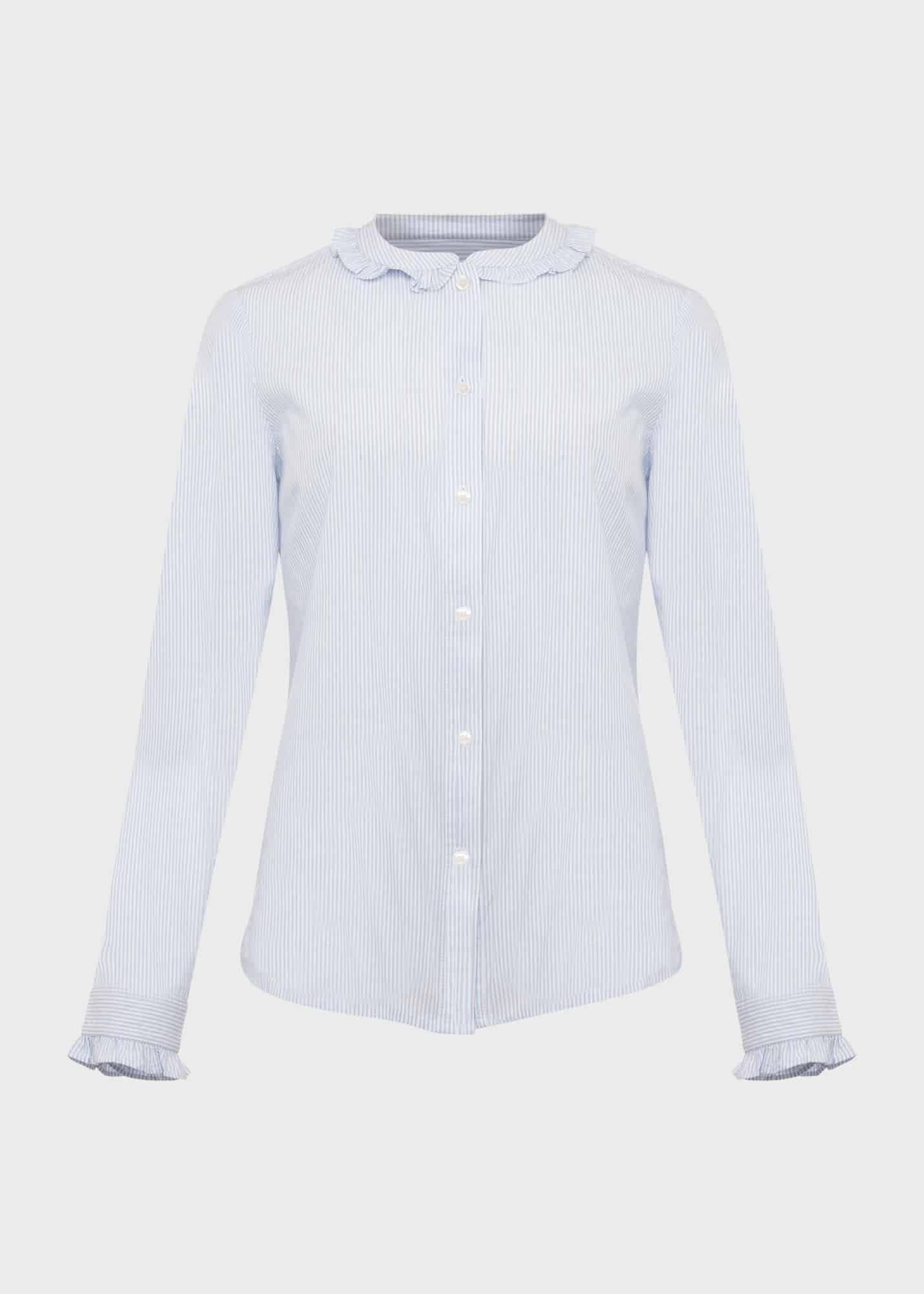 Miri Stripe Blouse, Blue Ivory, hi-res