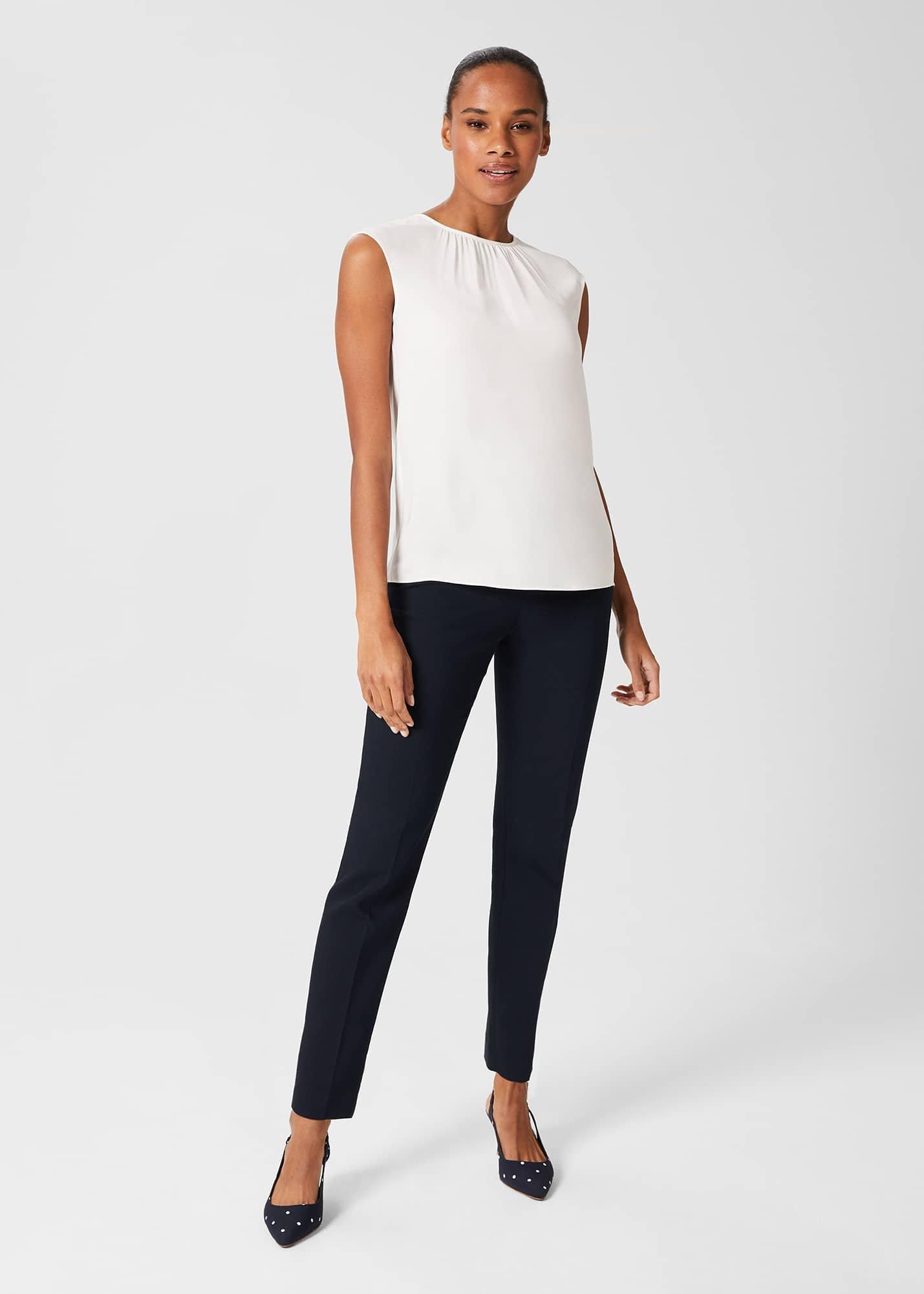 Violetta sleeveless Blouse, Ivory, hi-res