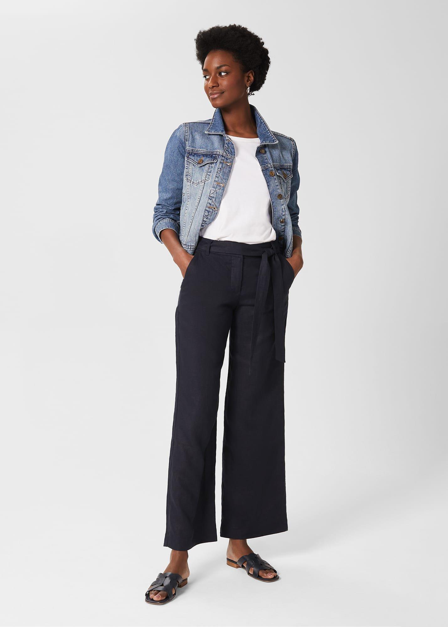 Jacqui Wide Leg Linen Trousers