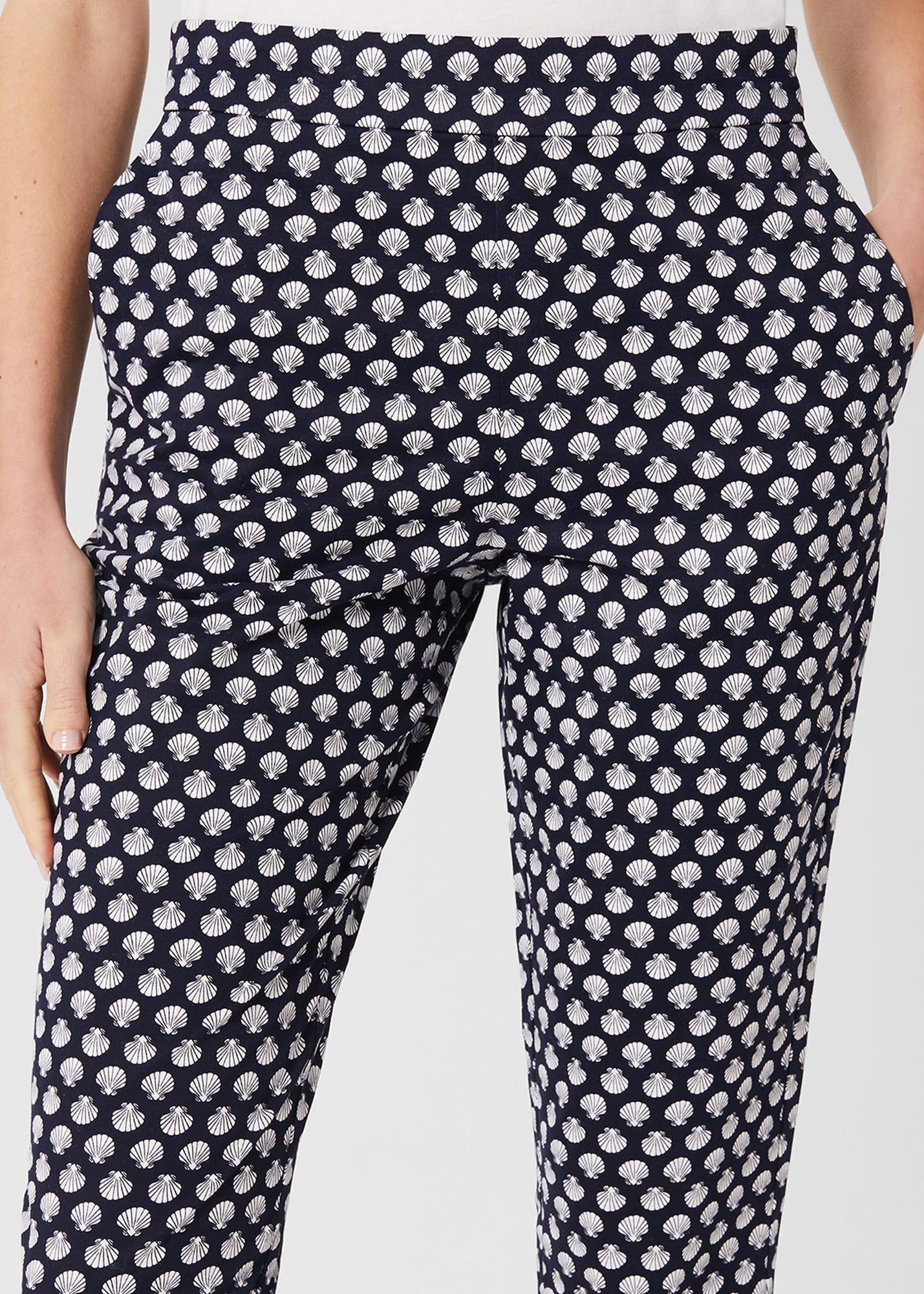 Florence Slim Leg Capri, Navy White, hi-res