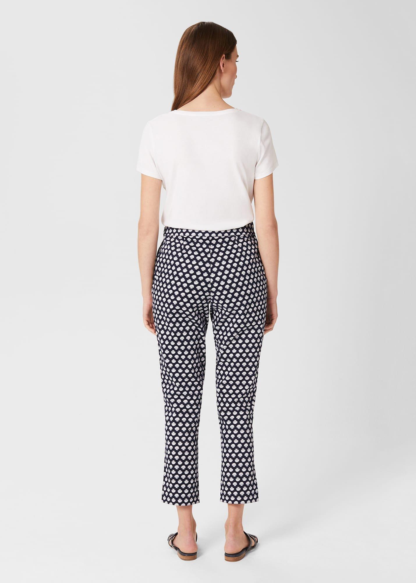 Florence Slim Leg Capri, Navy White, hi-res