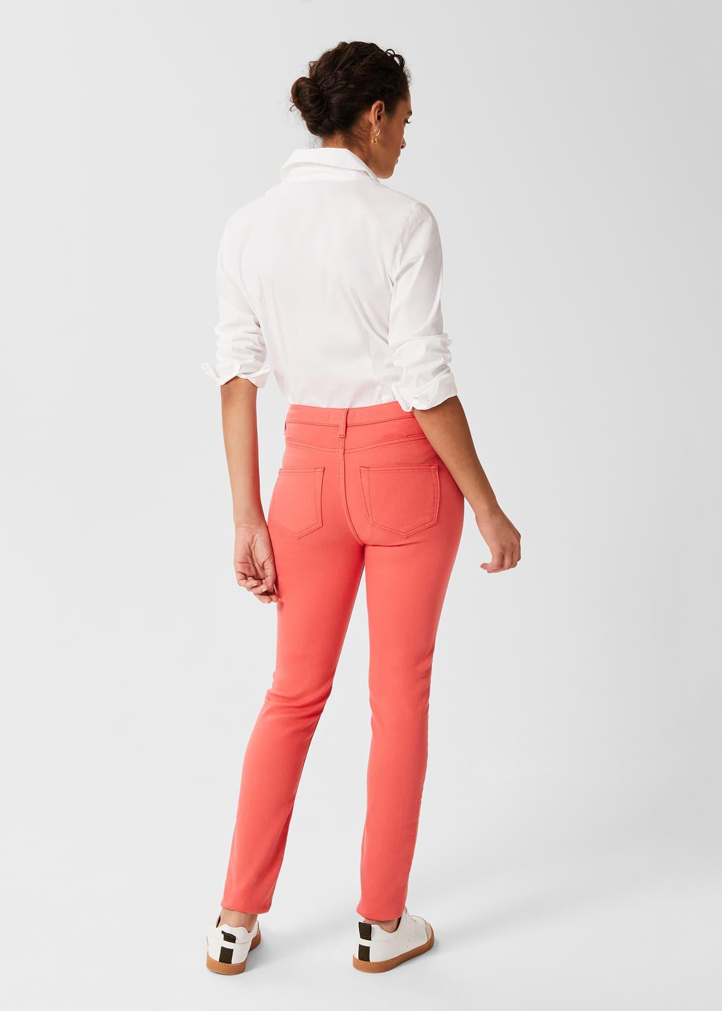Gia Sculpting Jeans, Coral, hi-res