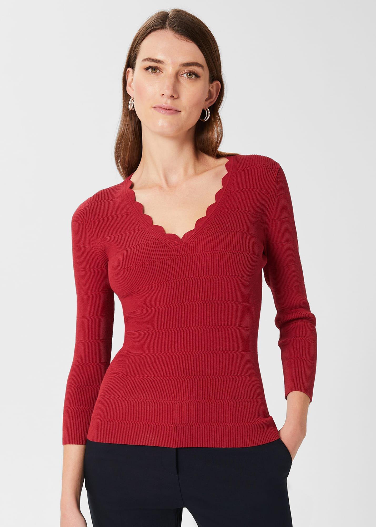 Celia Jumper, Deep Red, hi-res