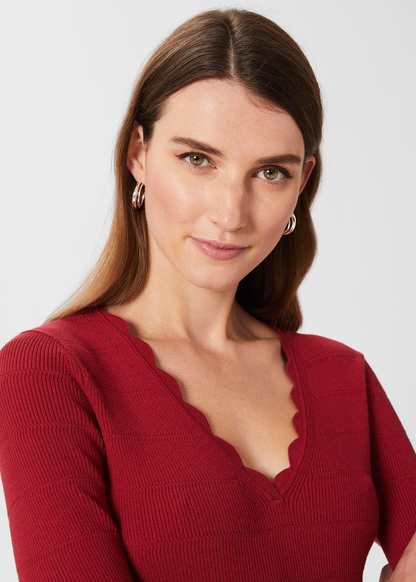 Celia Jumper, Deep Red, hi-res