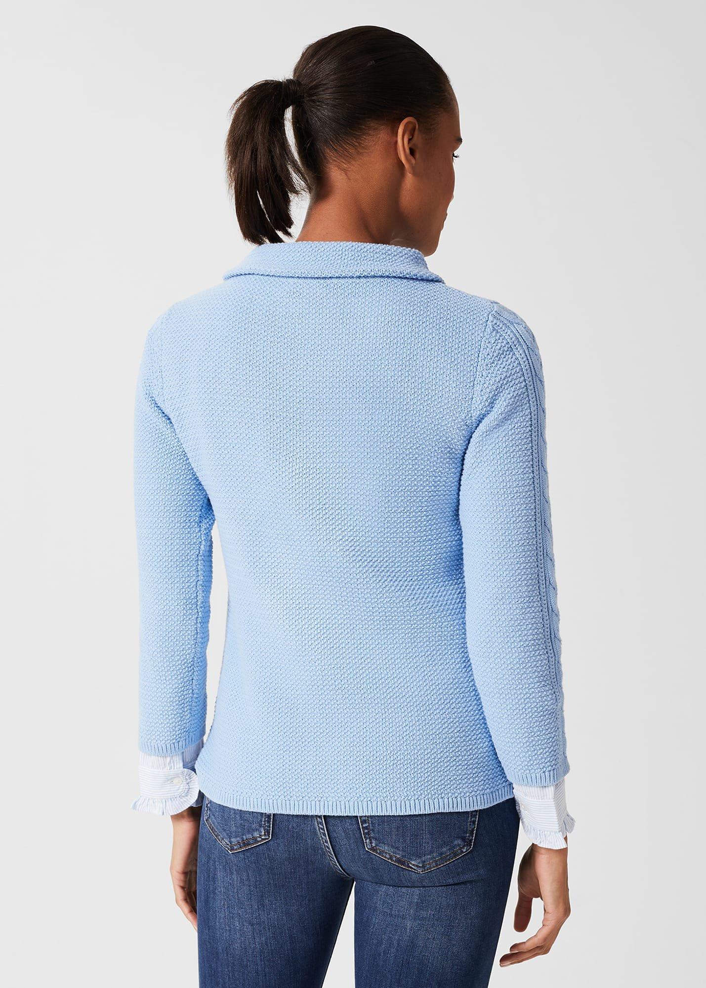 Camilla Cotton Jumper, Serene Blue, hi-res