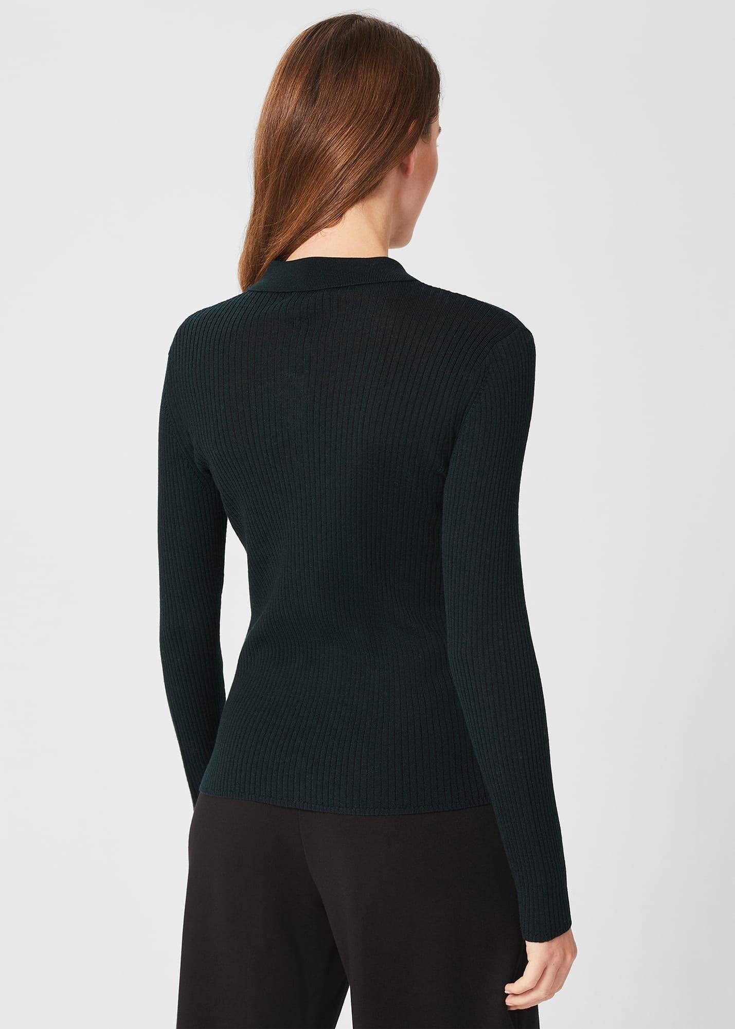 Vera Merino Wool Shirt, Pine Green, hi-res