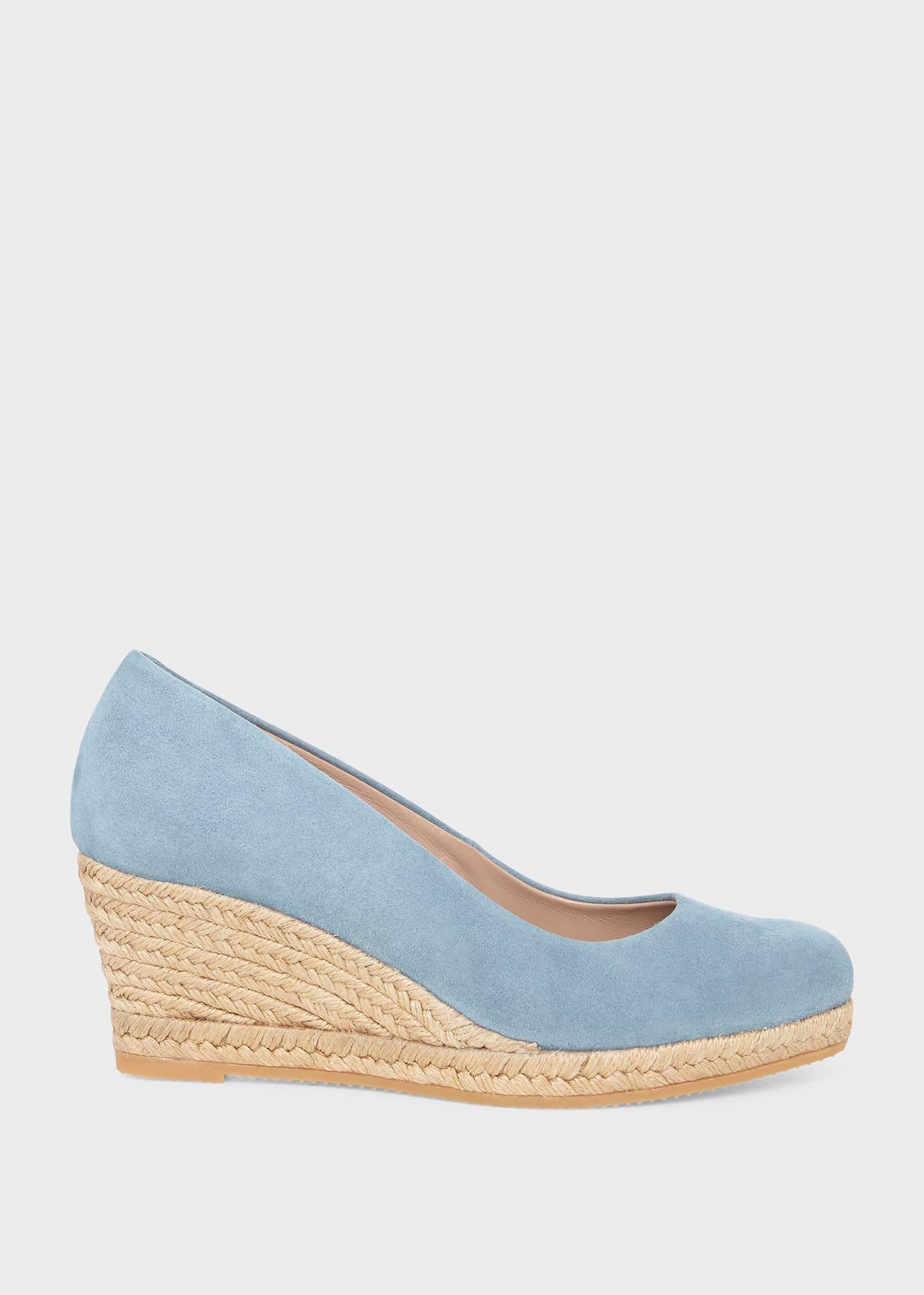 Anna Espadrille Court Shoes, Cornflower Blue, hi-res
