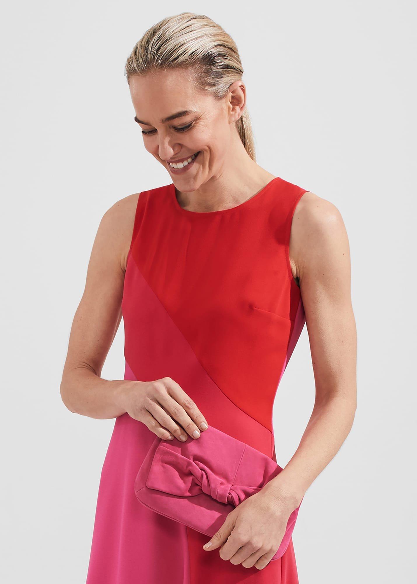 Milly Bow Clutch, Bright Pink, hi-res