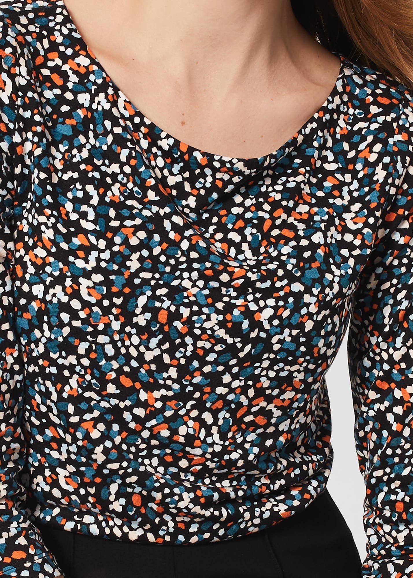 Sonya Printed Top, Navy Multi, hi-res