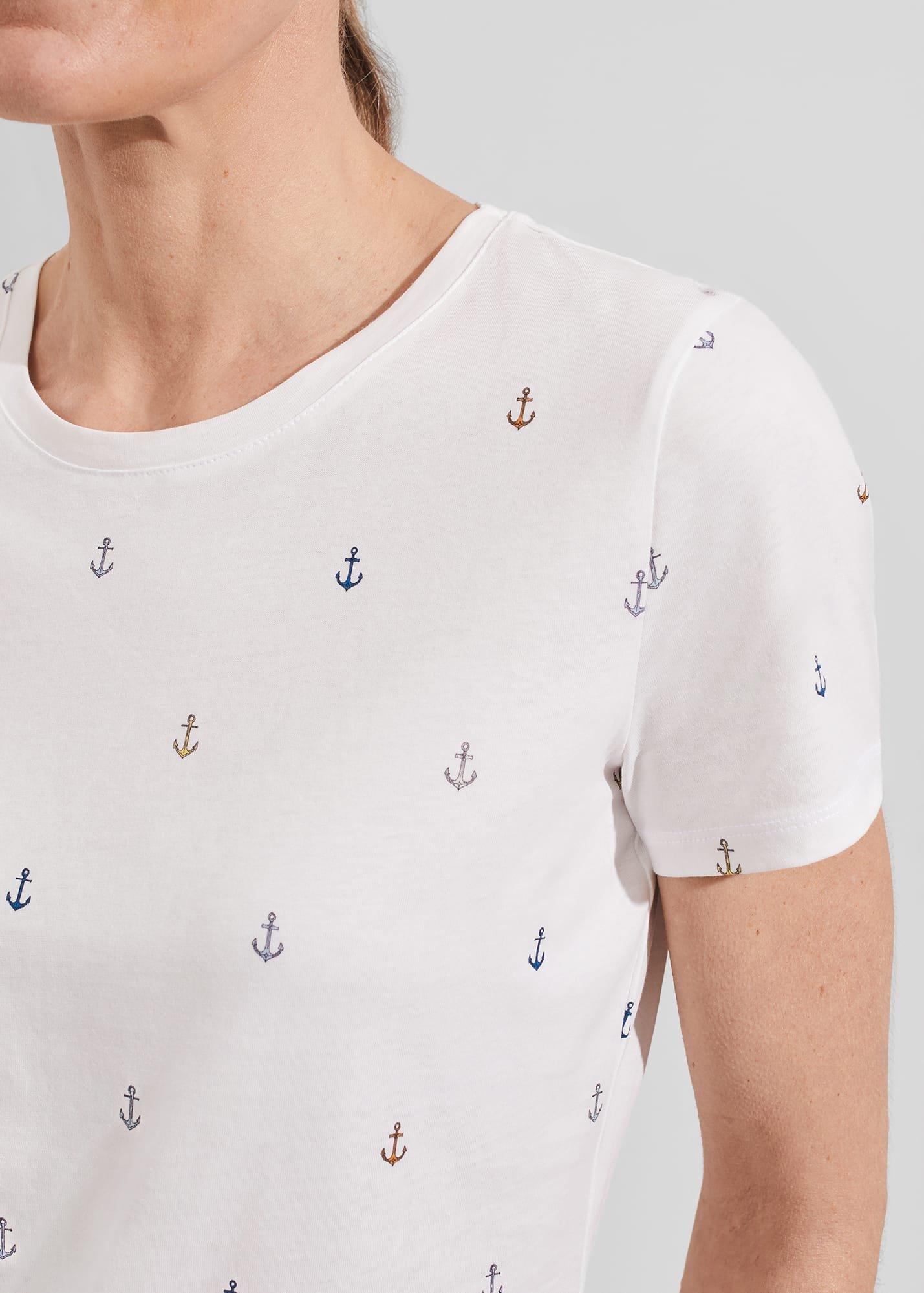 Pixie Cotton Printed T-Shirt, White Multi, hi-res