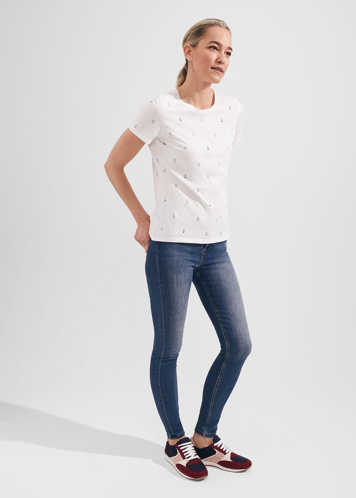 Pixie Cotton Printed T-Shirt, White Multi, hi-res