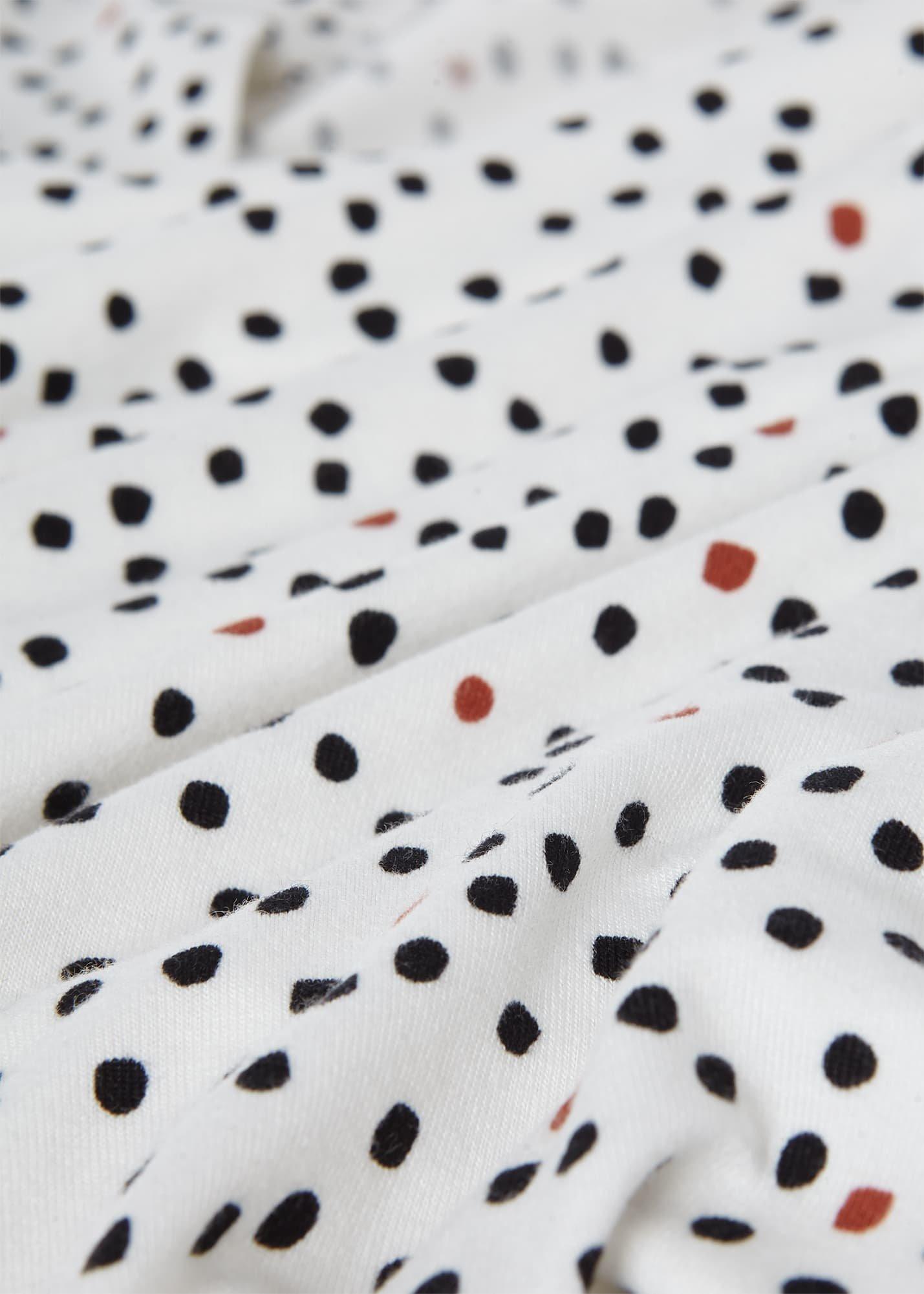 Aimee Printed Top, Ivory Black, hi-res