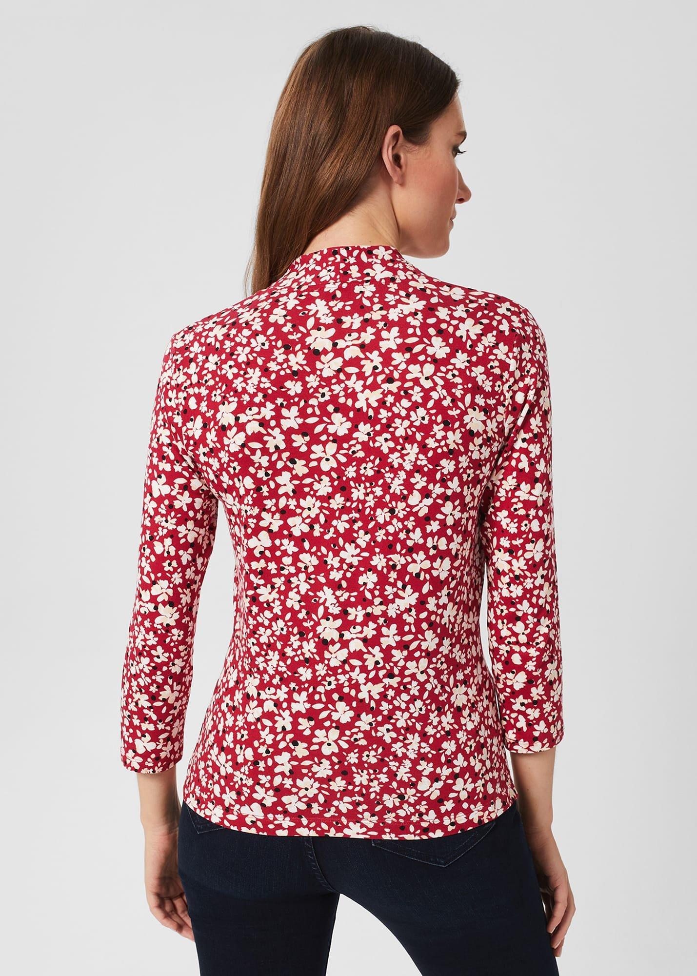 Aimee Printed Top, Pink Multi, hi-res