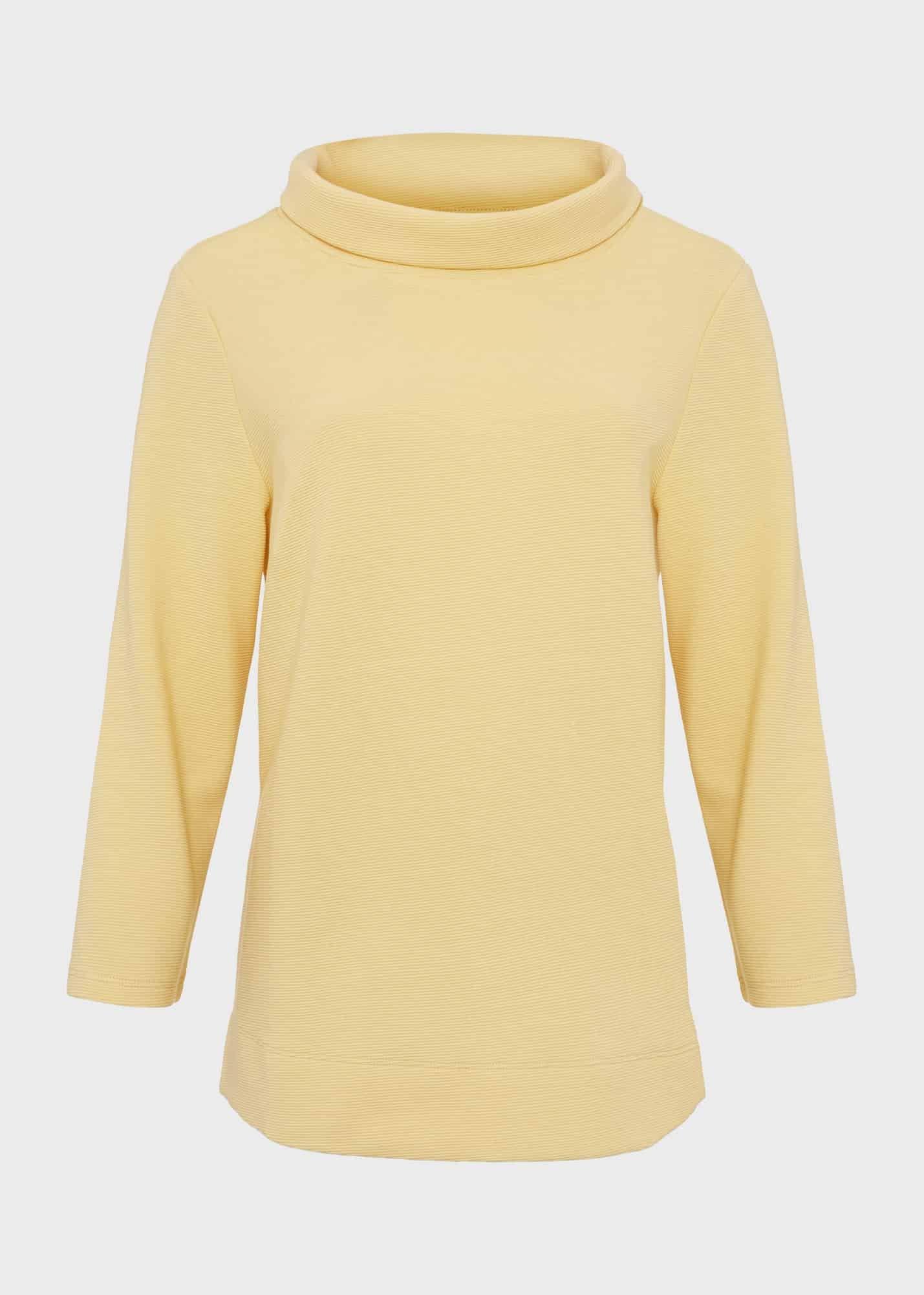 Betsy Textured Top With Cotton , Yellow, hi-res