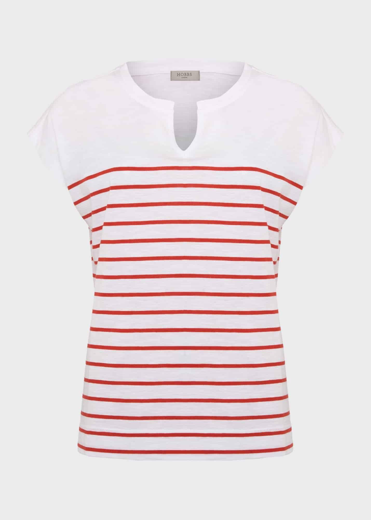 Karis Slub Top, White Flame Red, hi-res