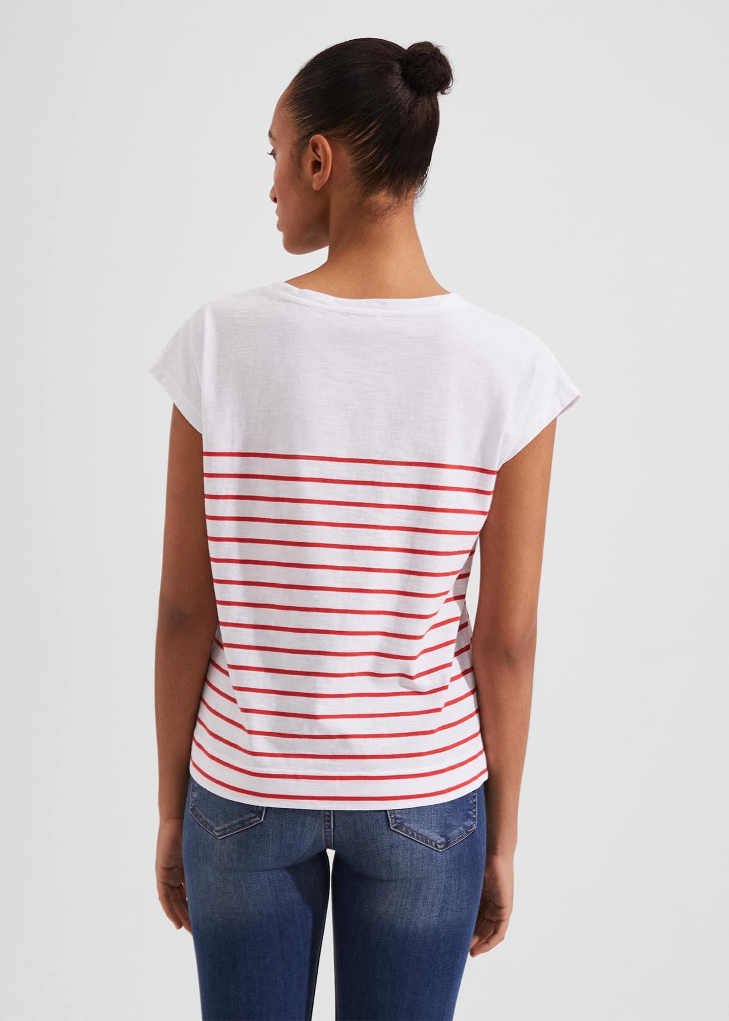 Karis Slub Top, White Flame Red, hi-res