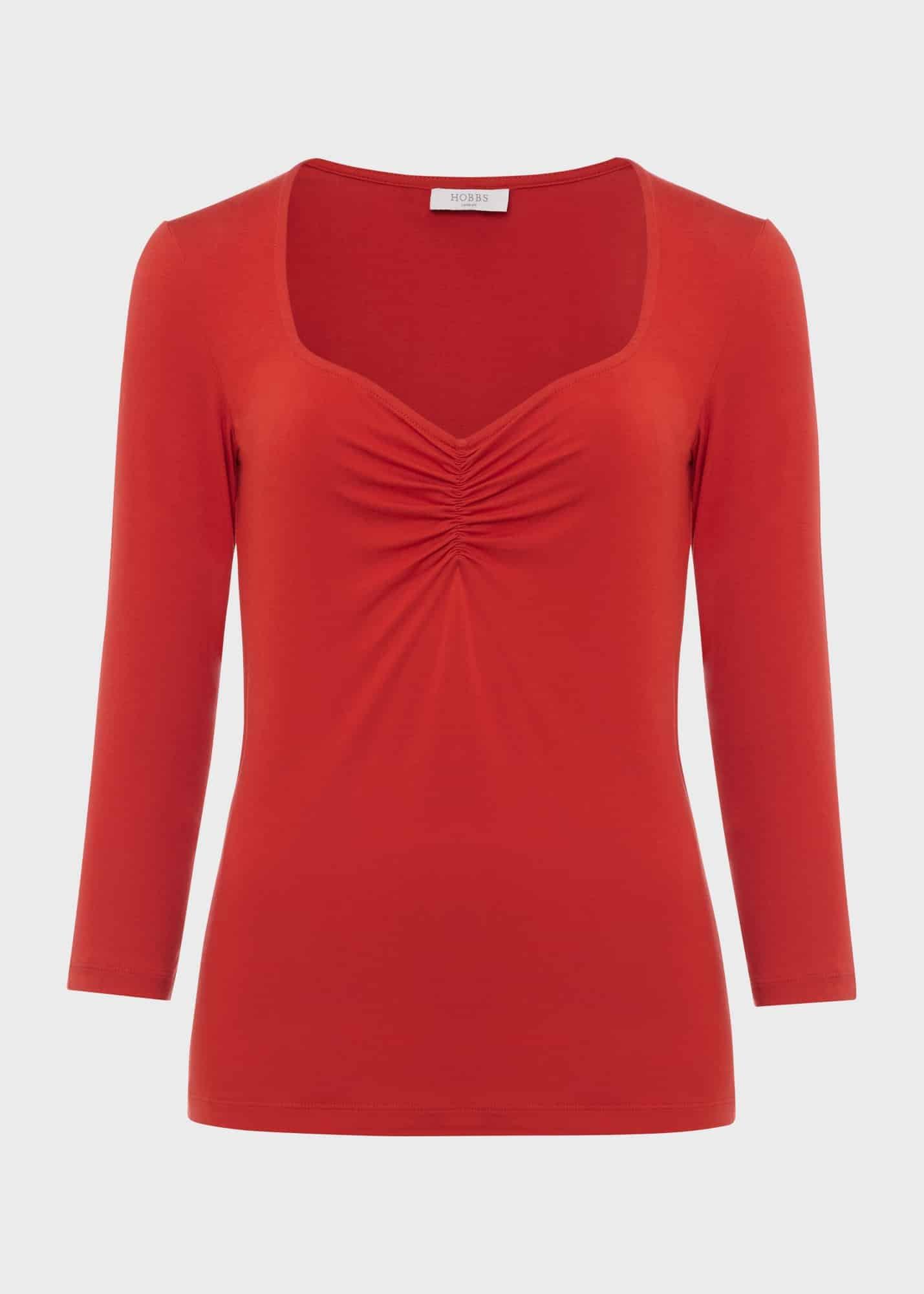 Velma Top, Dark Sienna Red, hi-res