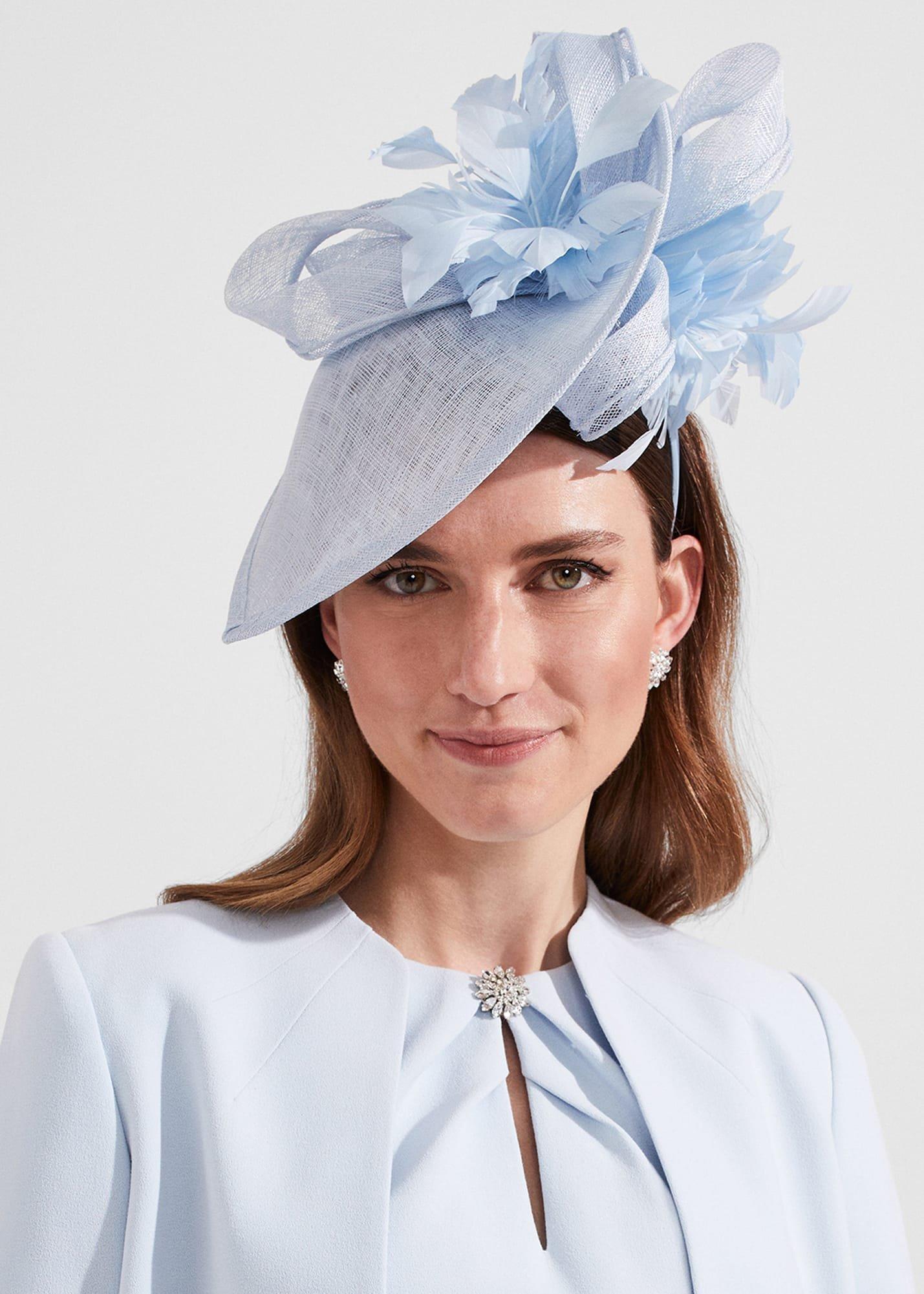 Carla Fascinator, Ice Blue, hi-res