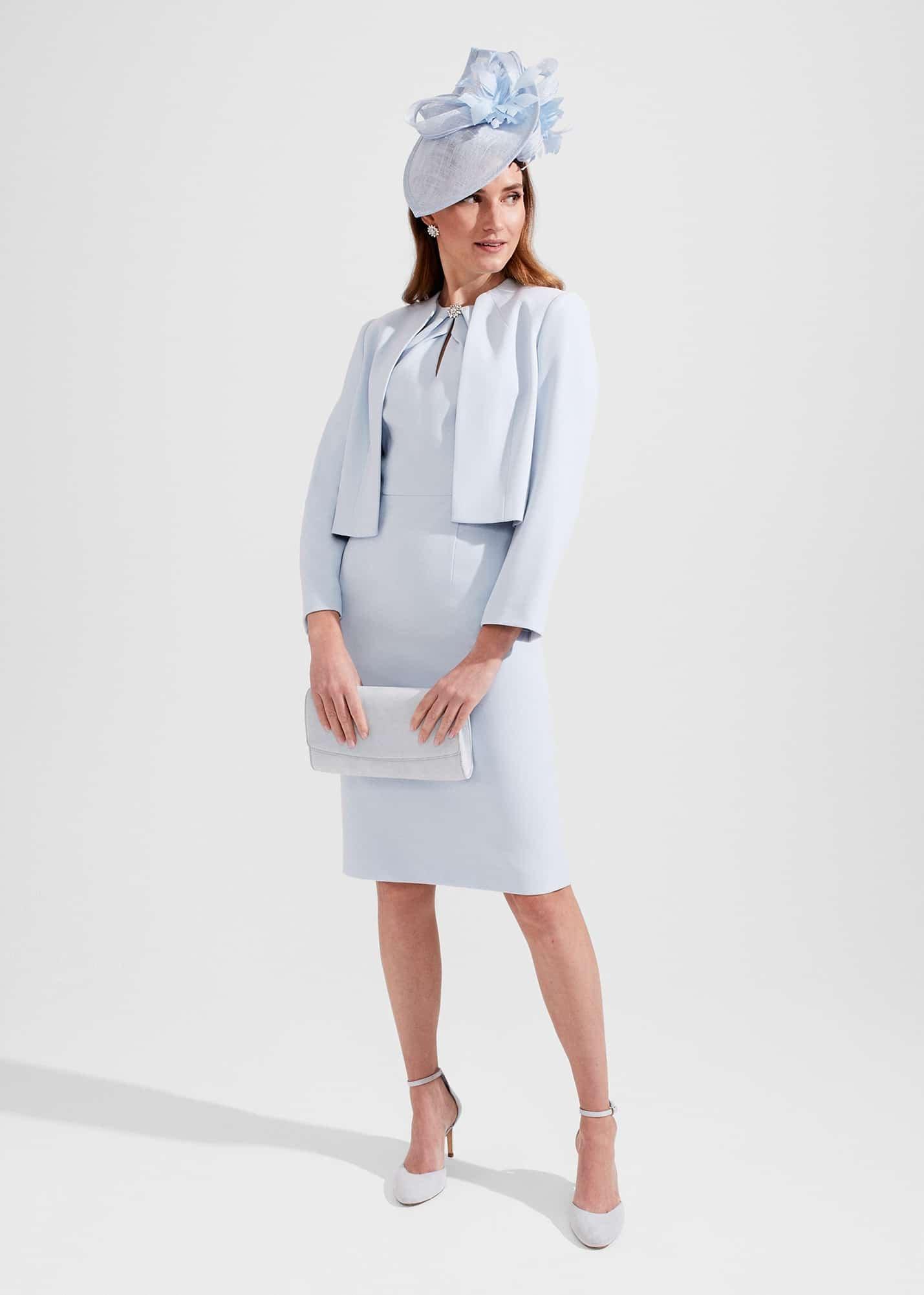 Carla Fascinator, Ice Blue, hi-res