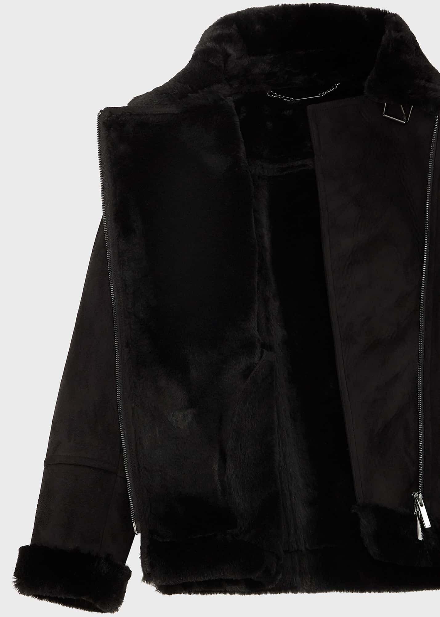 Alana Fur Jacket, Black, hi-res