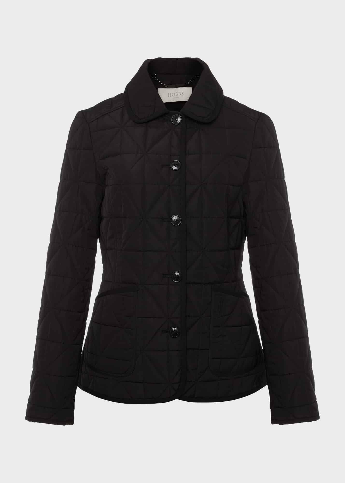 Katie Quilted Coat, Black, hi-res