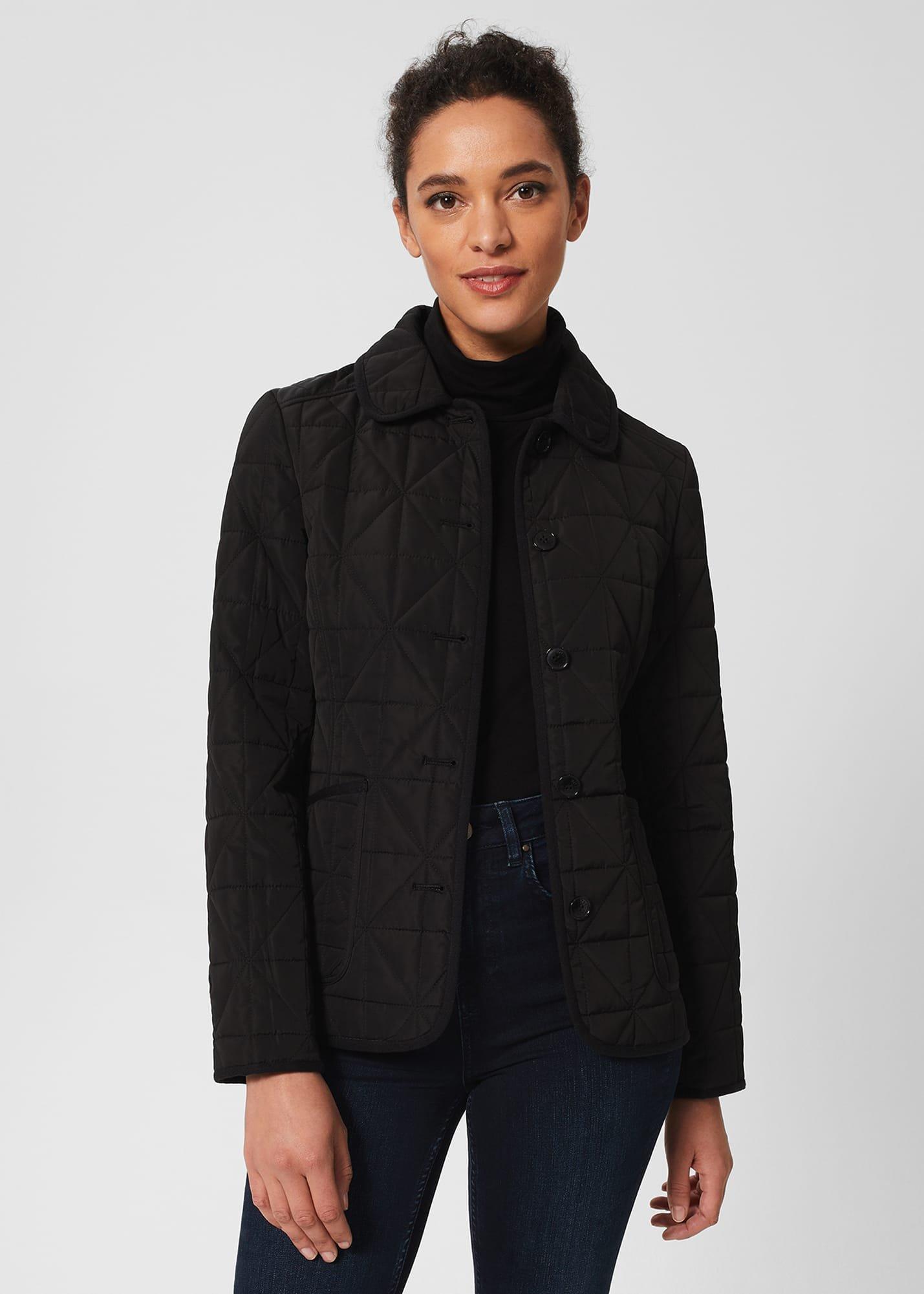 Katie Quilted Coat, Black, hi-res
