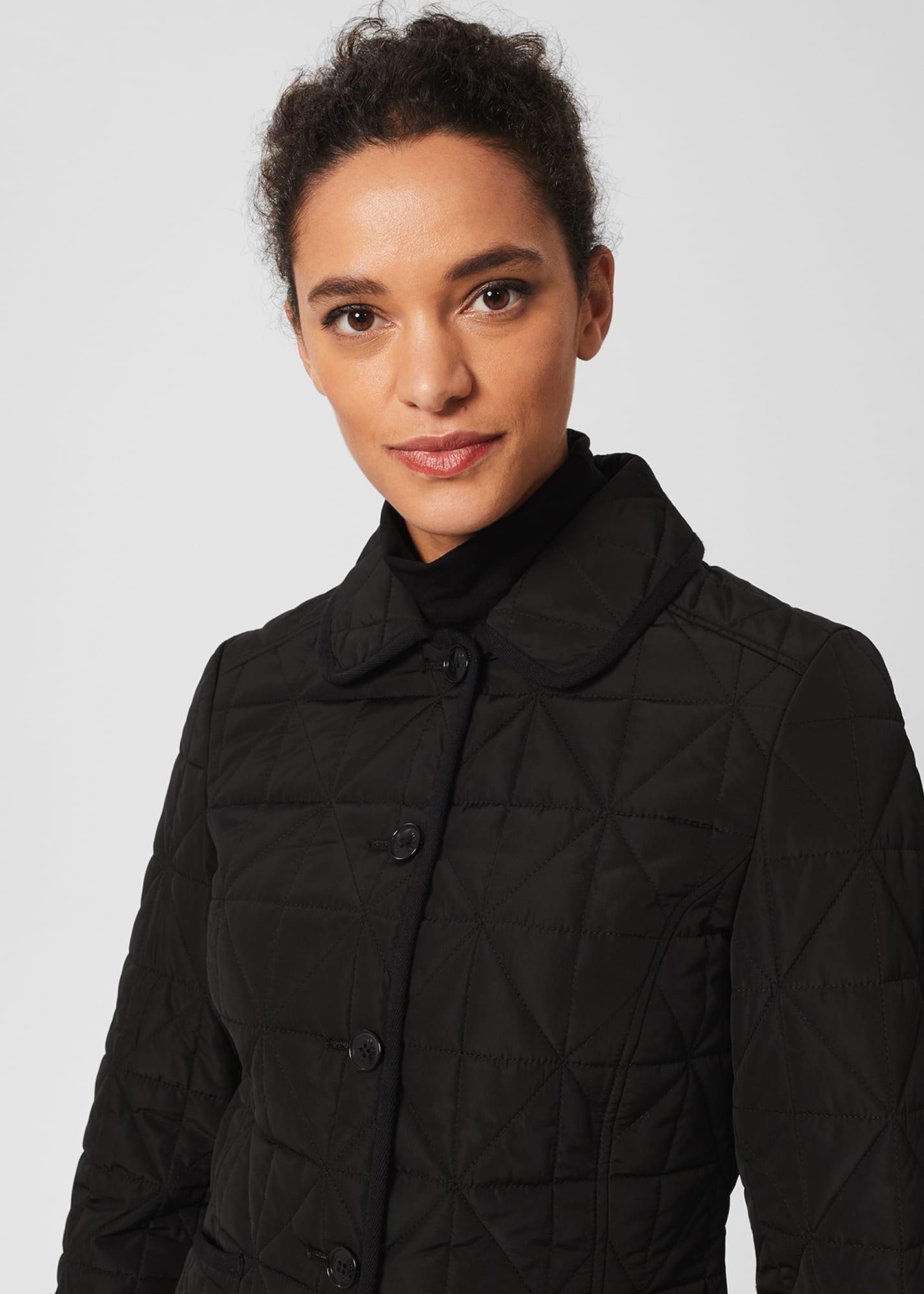 Katie Quilted Coat, Black, hi-res