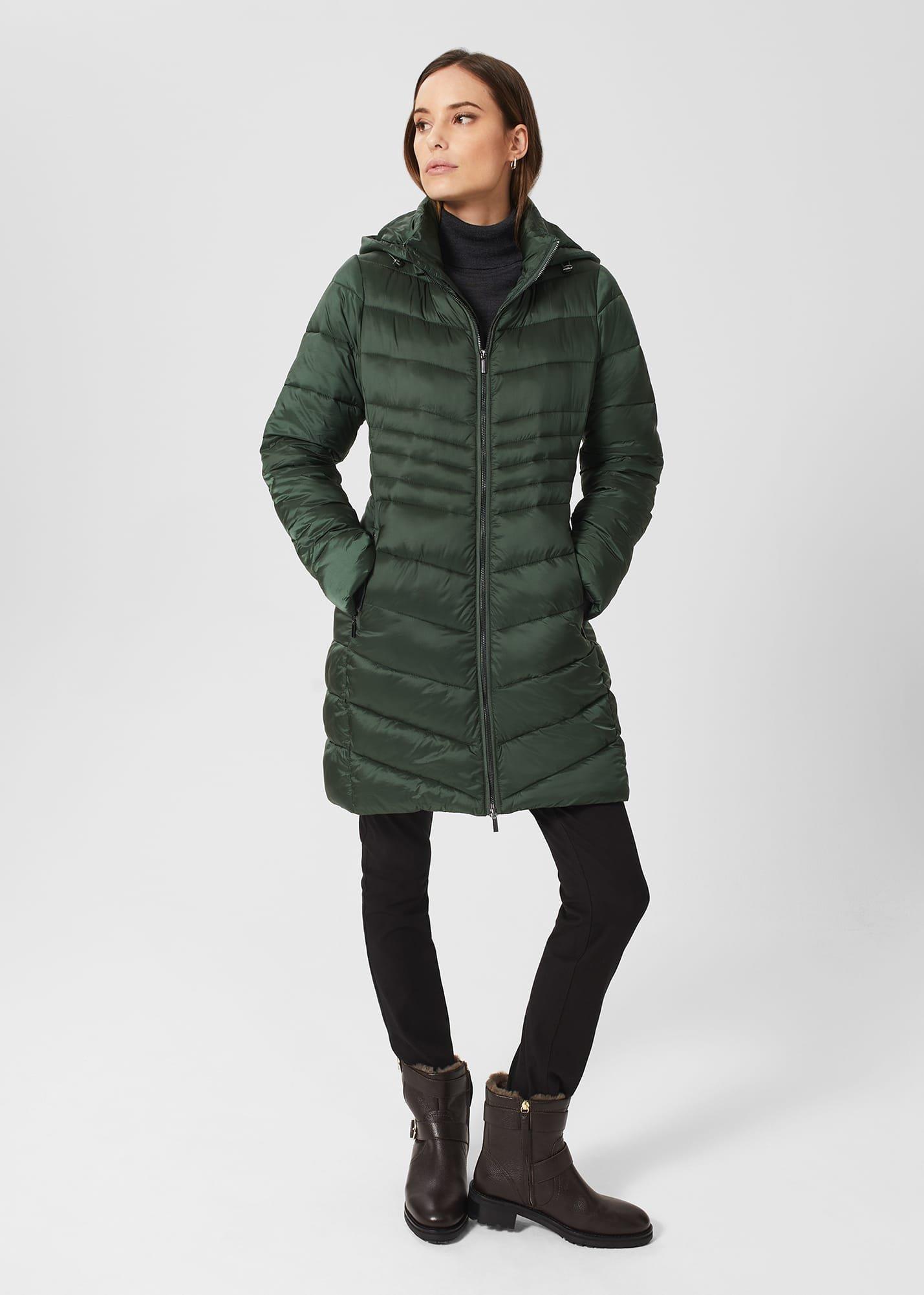 Nessie Puffer Coat, Rich Sage Green, hi-res