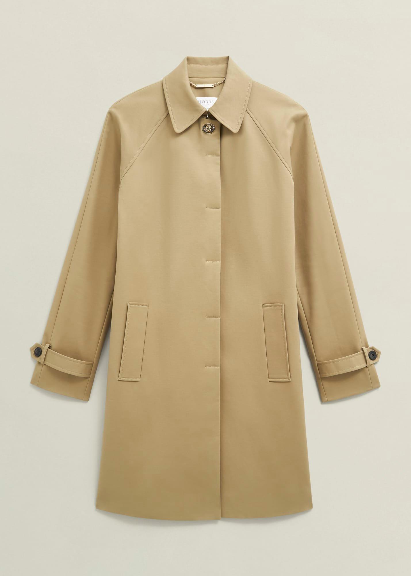 Vivienne Shower Resistant Trench Coat, Fawn Beige, hi-res