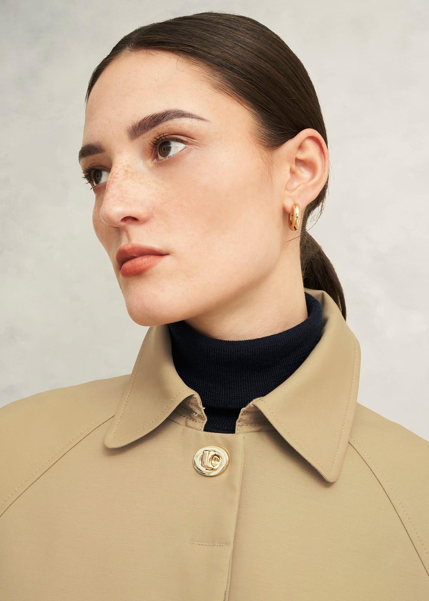 Vivienne Shower Resistant Trench Coat, Fawn Beige, hi-res