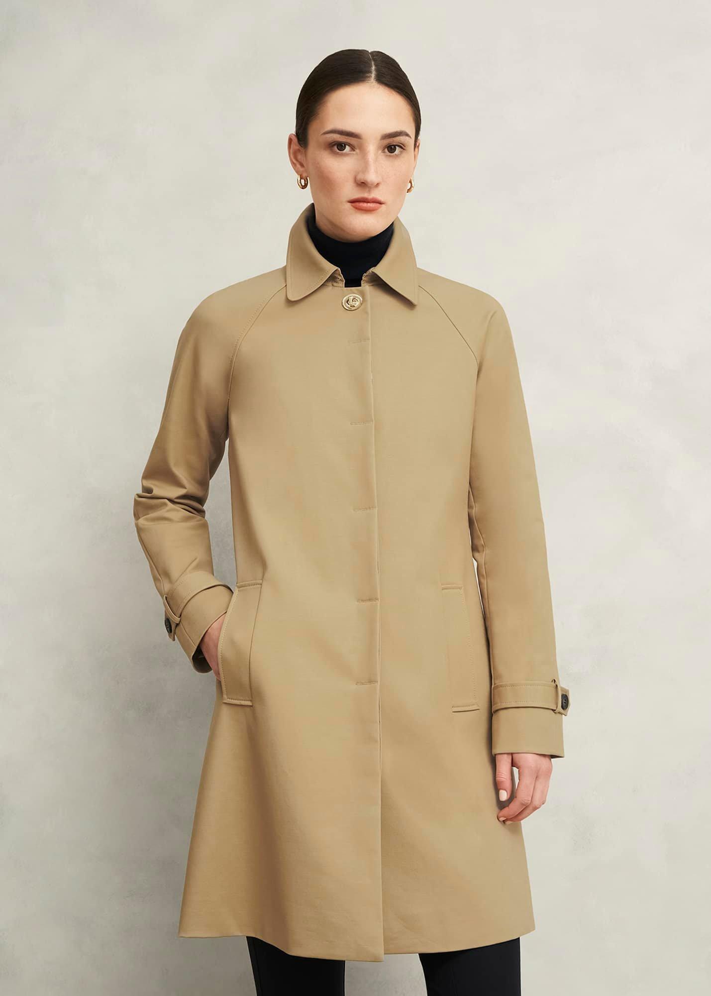 Vivienne Shower Resistant Trench Coat, Fawn Beige, hi-res