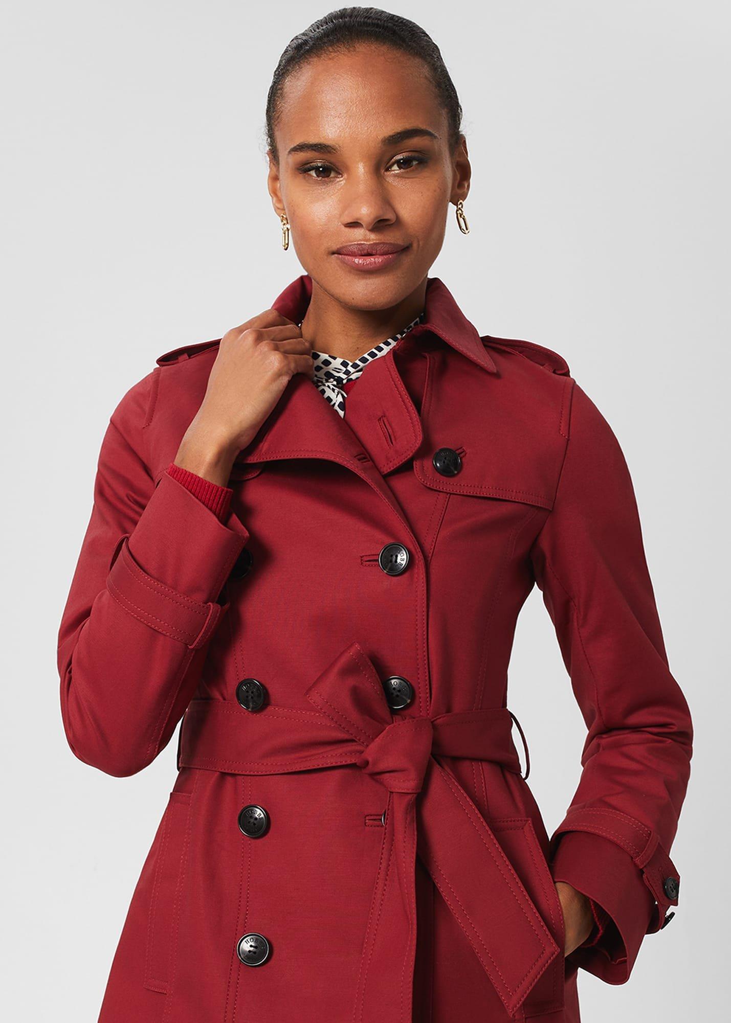 Petite Saskia Trench, Rhubarb Red, hi-res