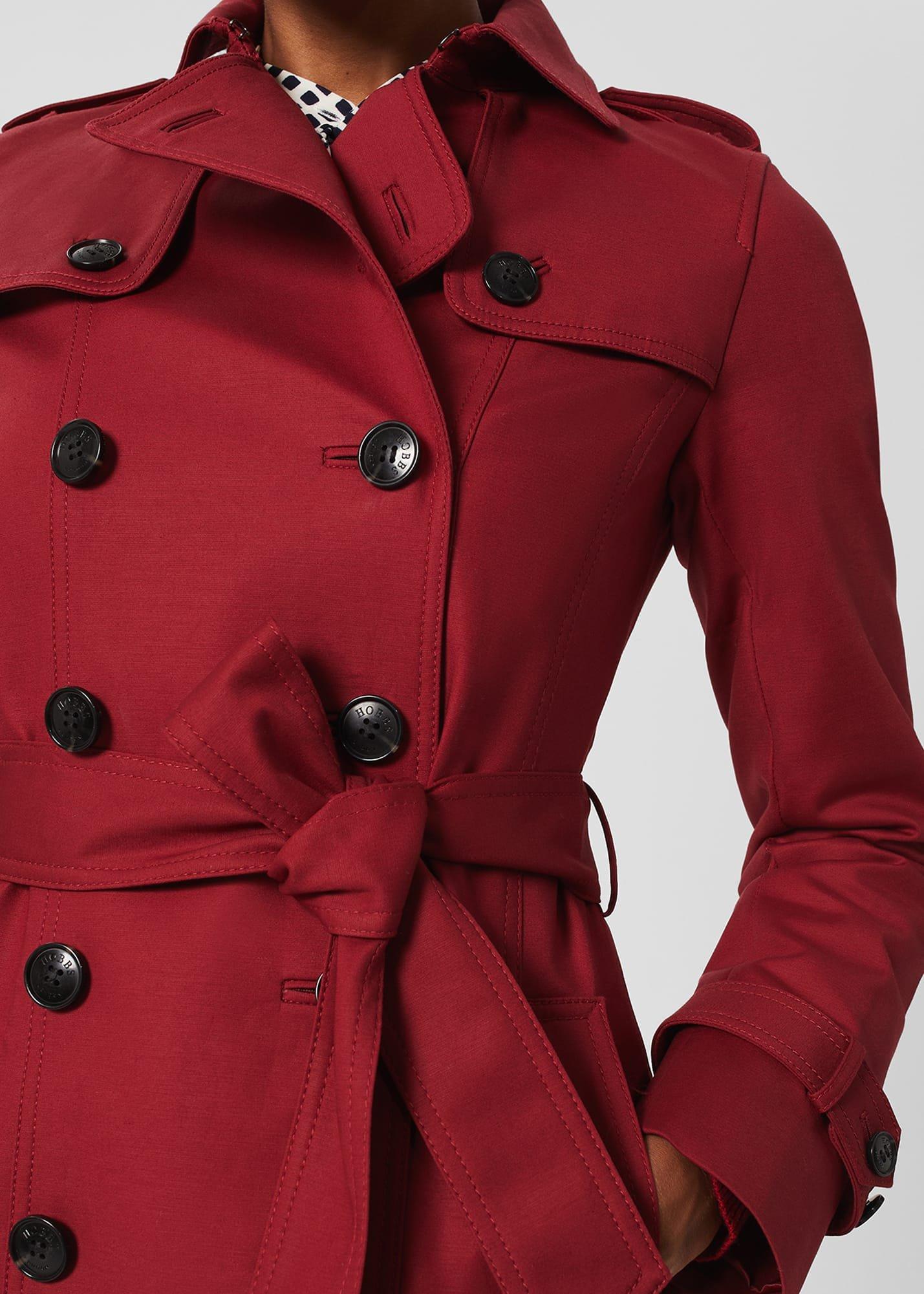 Petite Saskia Trench, Rhubarb Red, hi-res