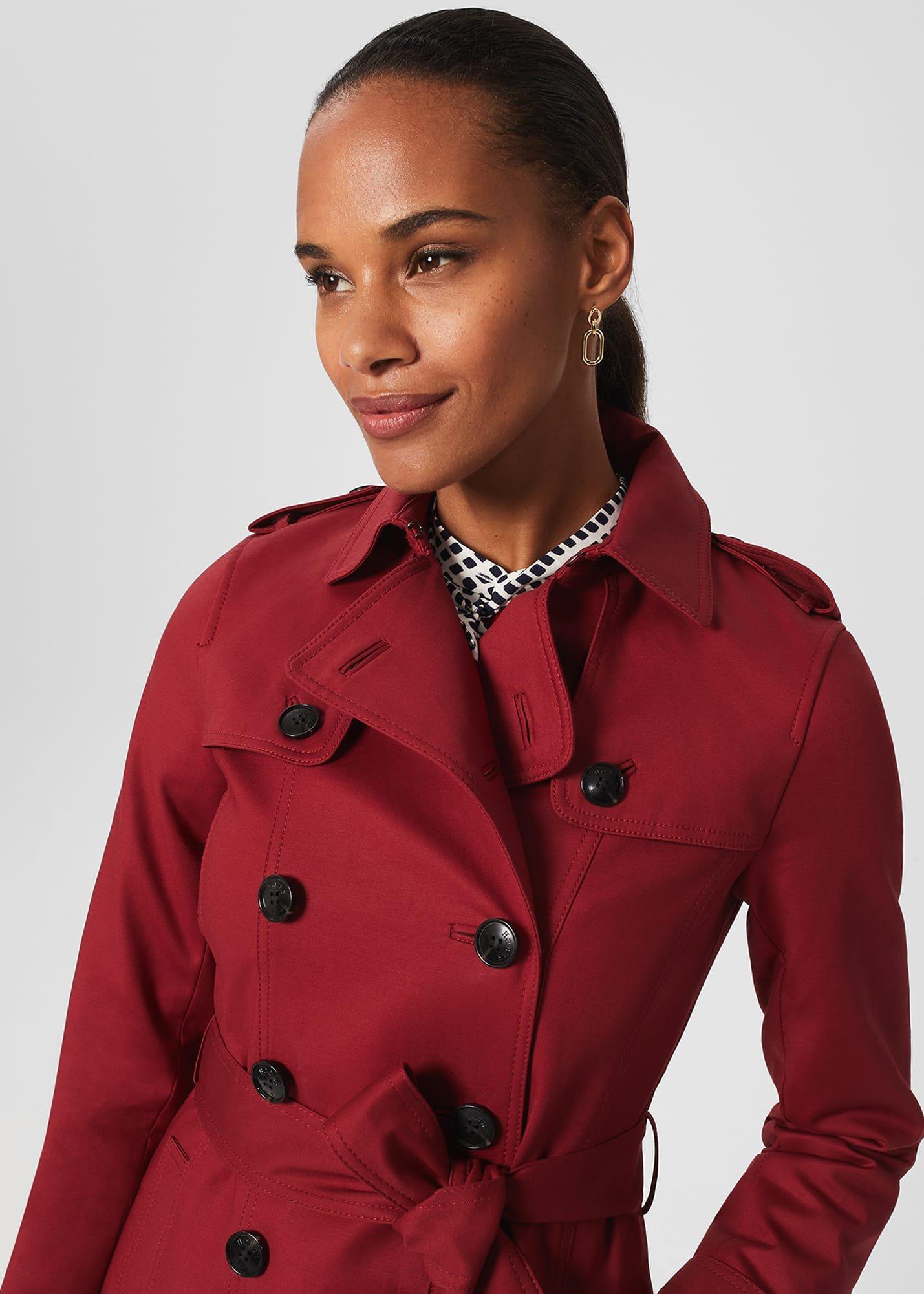 Petite Saskia Trench, Rhubarb Red, hi-res