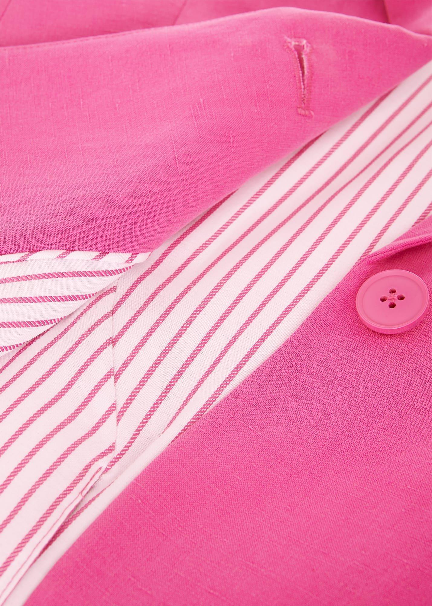 Blake Silk Linen Jacket, Deep Fuchsia, hi-res