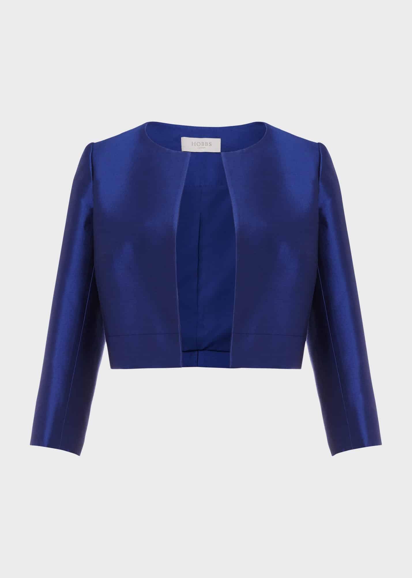 Christie Silk Wool Jacket, Royal Blue, hi-res