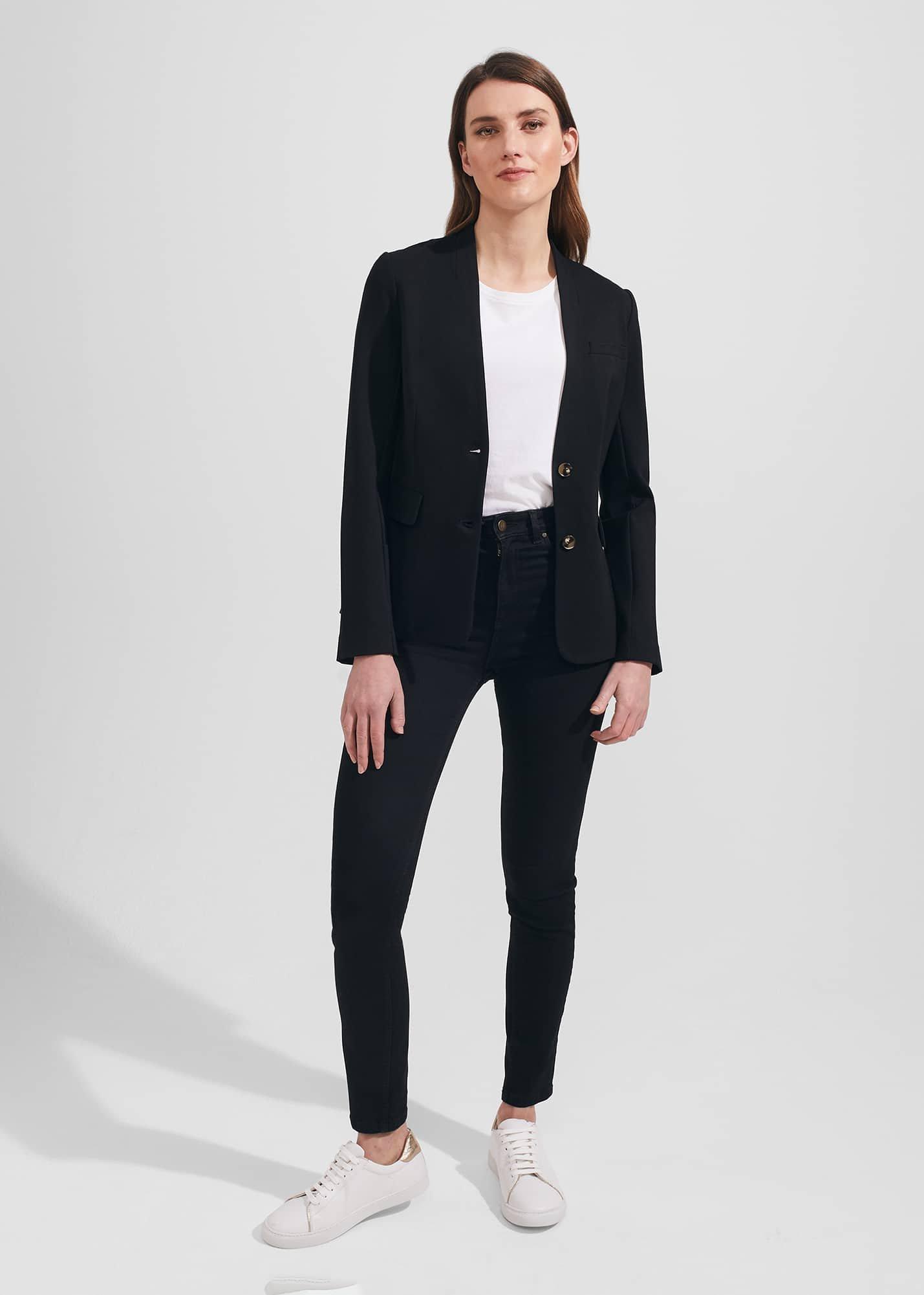 Adalee Ponte Blazer, Black, hi-res
