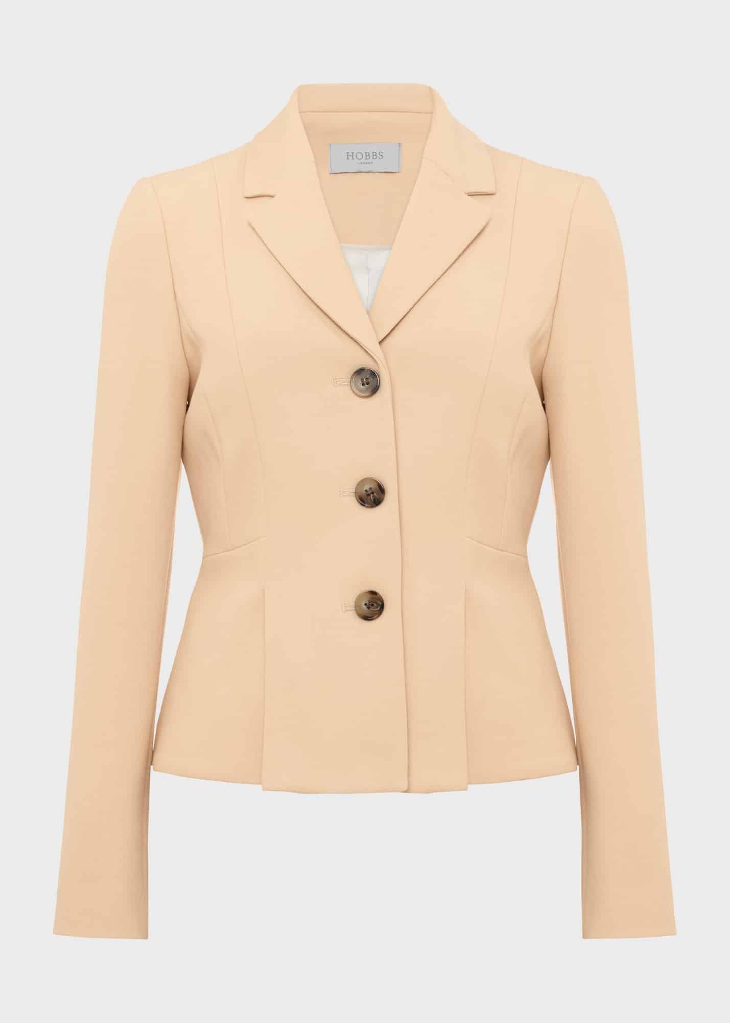 Beatrice Jacket, Beige Suede, hi-res
