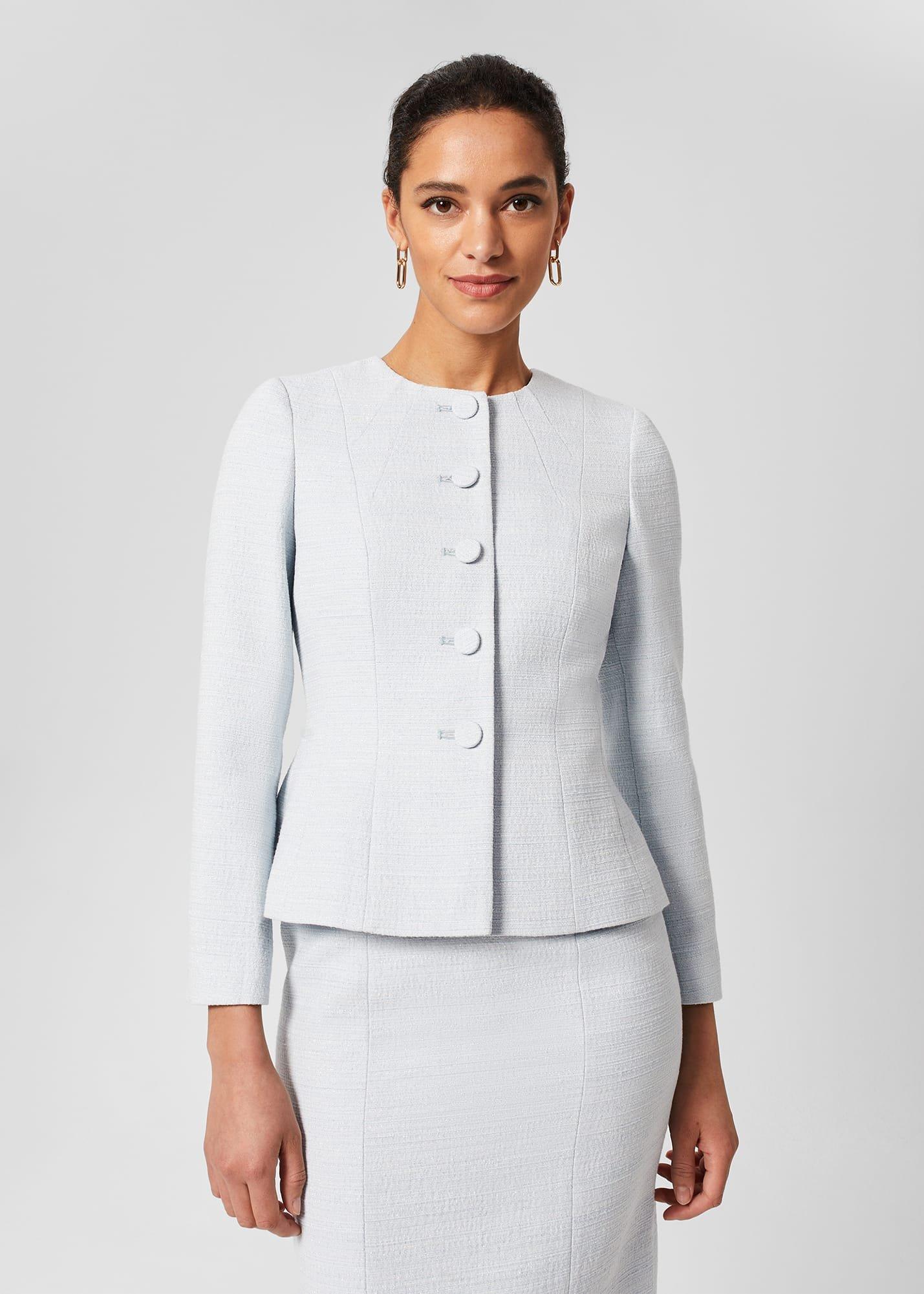 Layla Sculpting Jacket, Pale Blue, hi-res