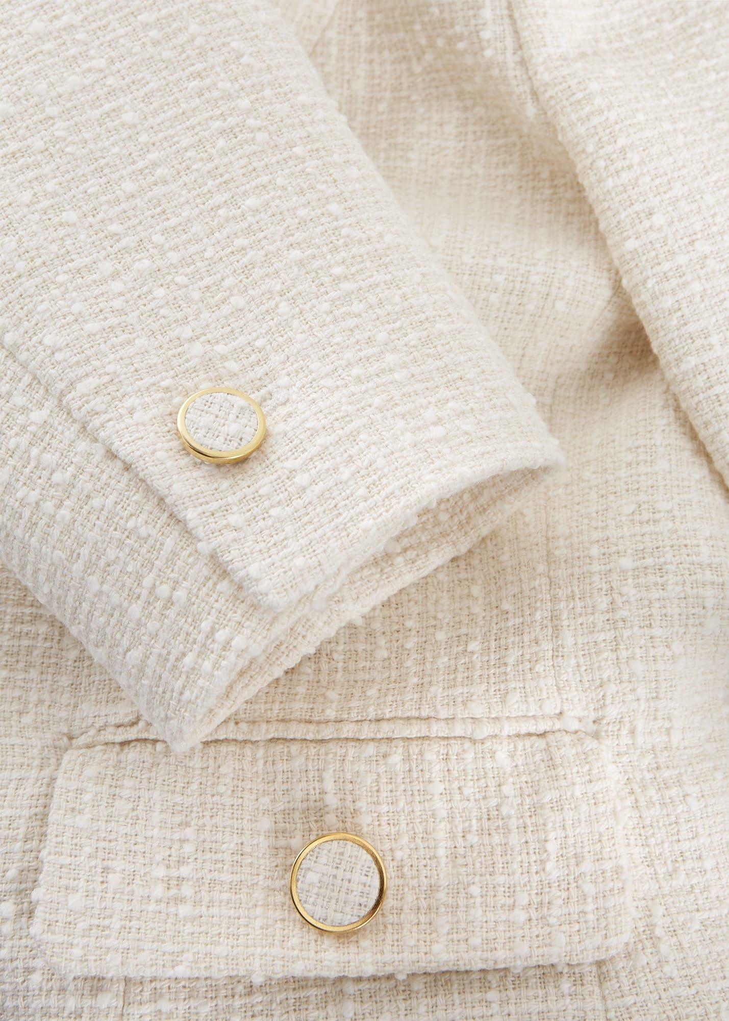 Clarence Tweed Jacket, Cream, hi-res